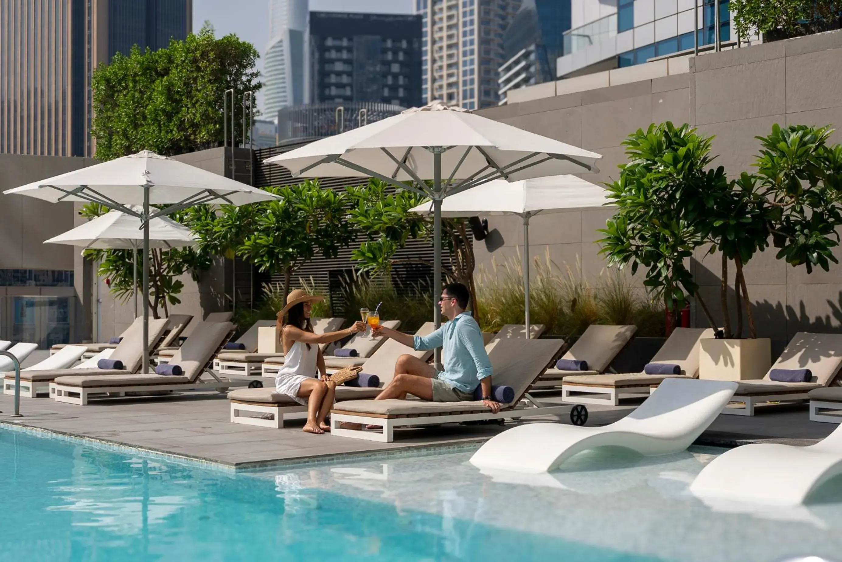 Pool view in InterContinental Dubai Marina by IHG Pool view in InterContinental Dubai Marina by IHG