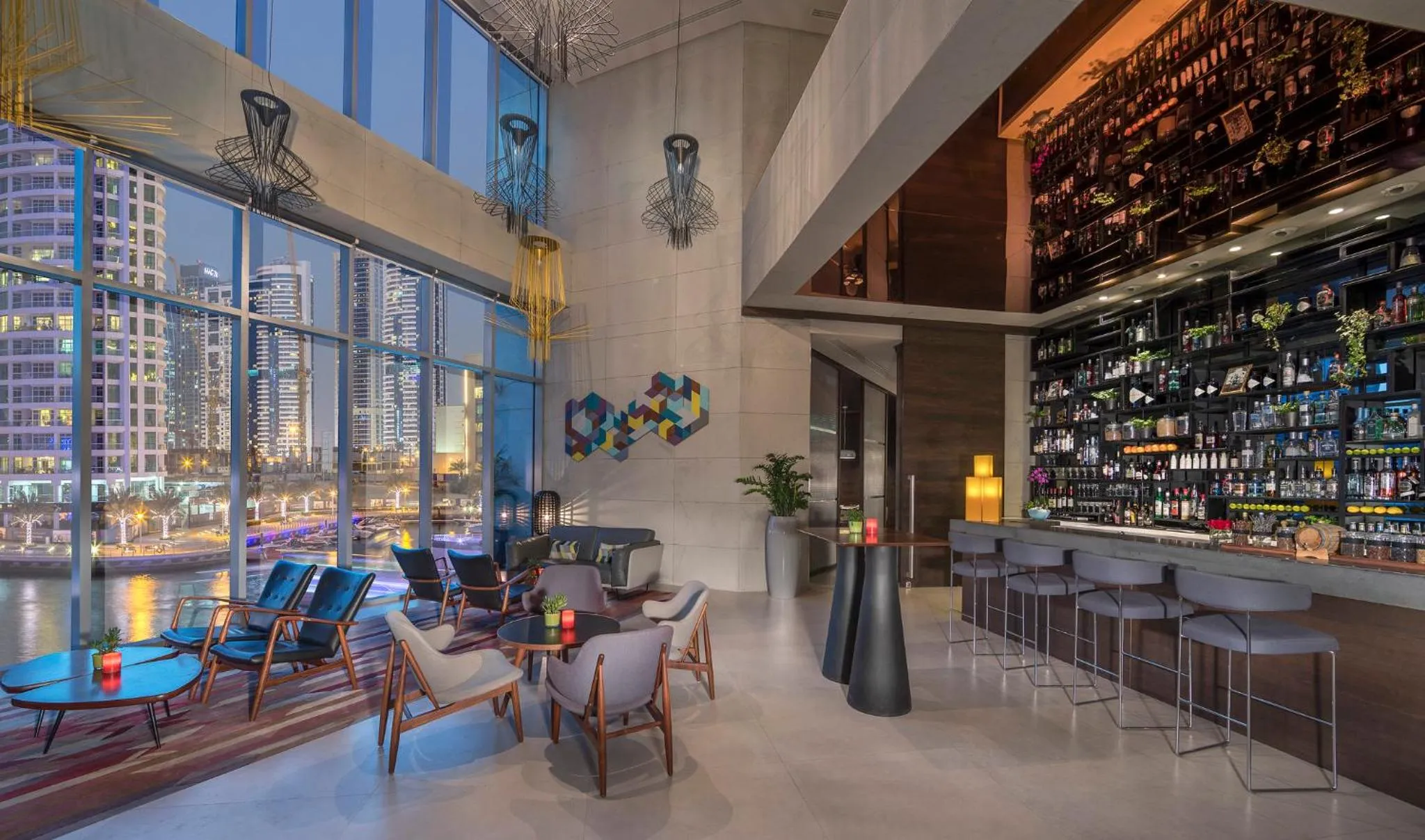 Lounge or bar in InterContinental Dubai Marina by IHG