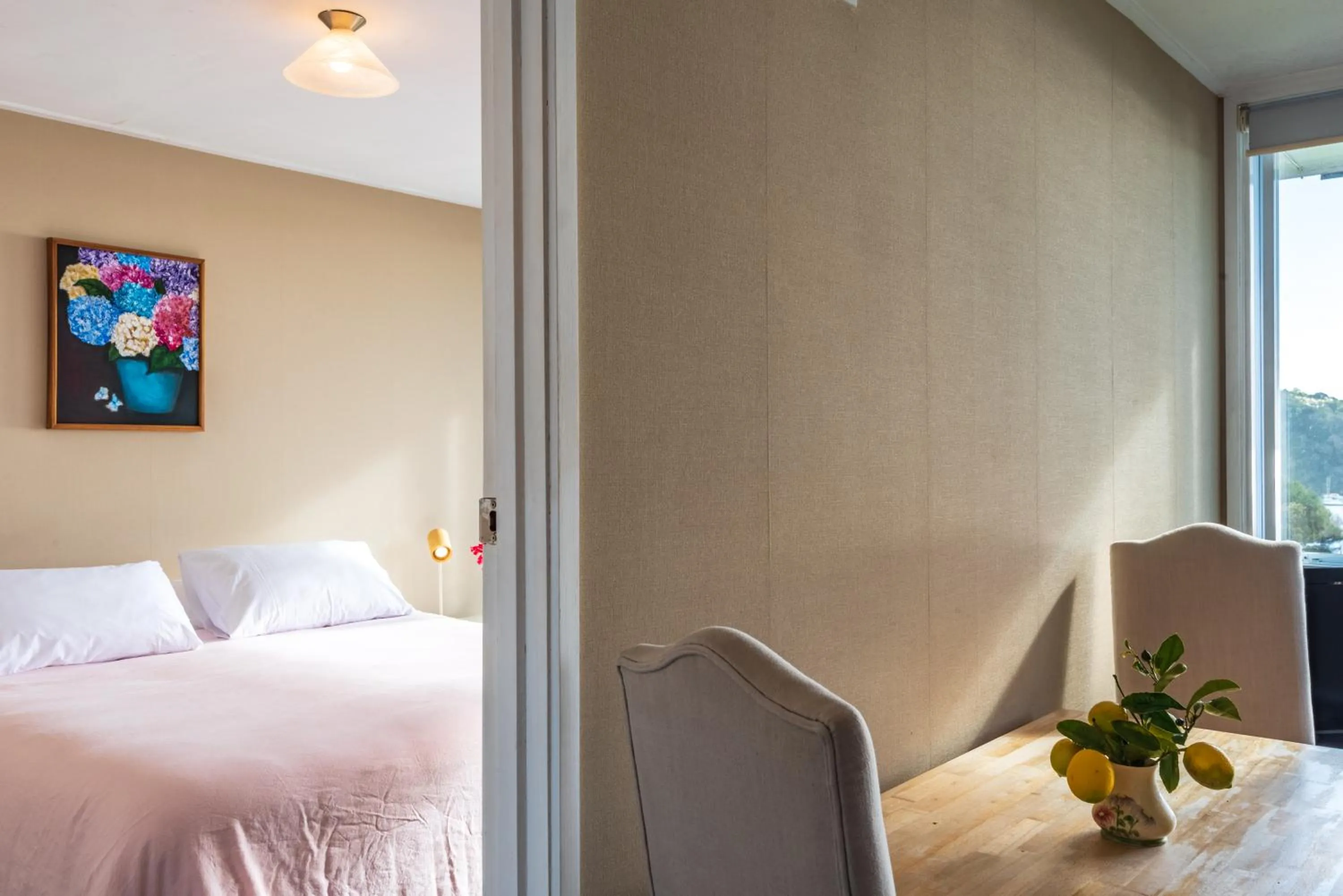 Bed in Mangonui Motel