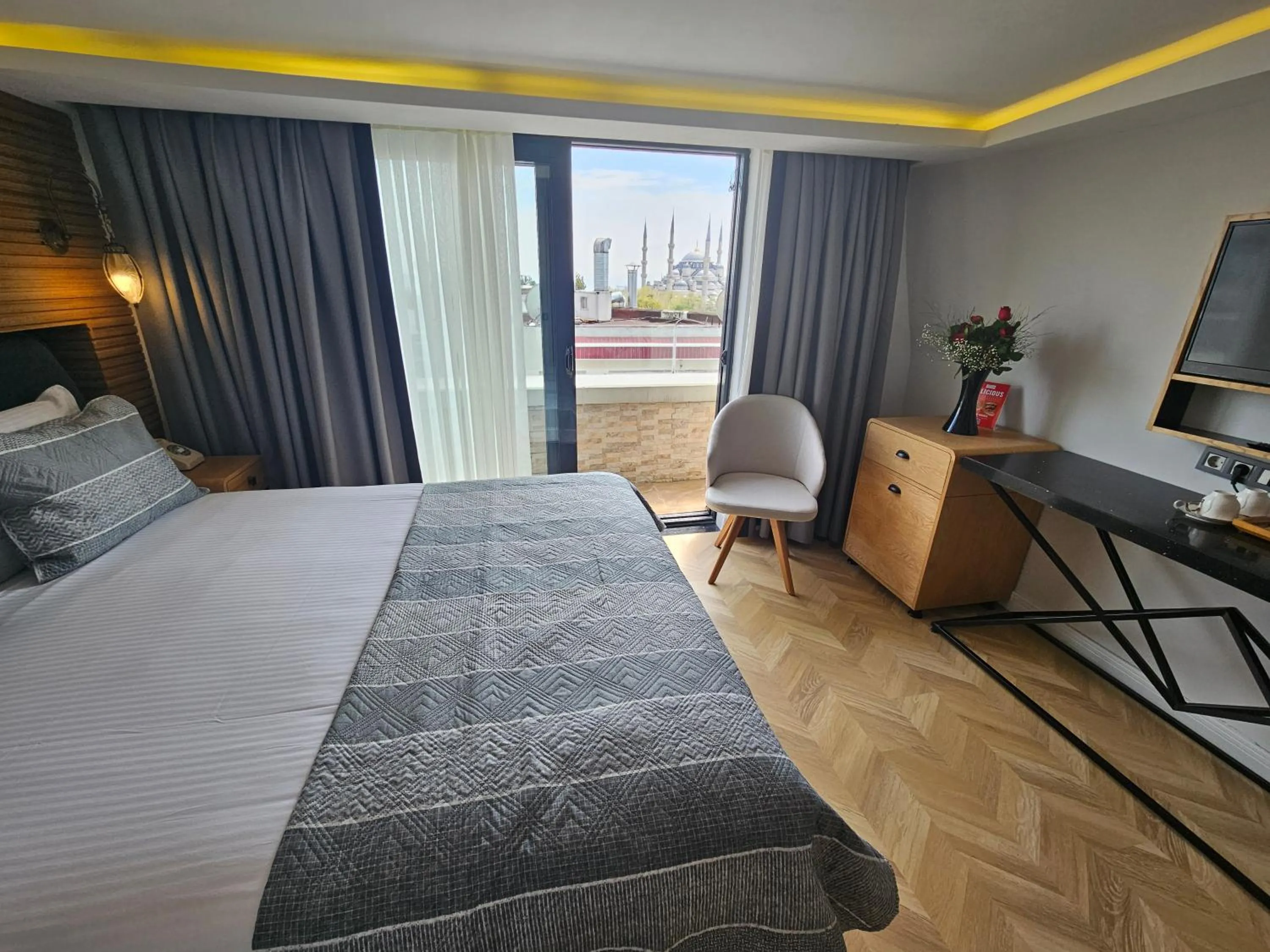 View (from property/room), Bed in Anthemis Hotel