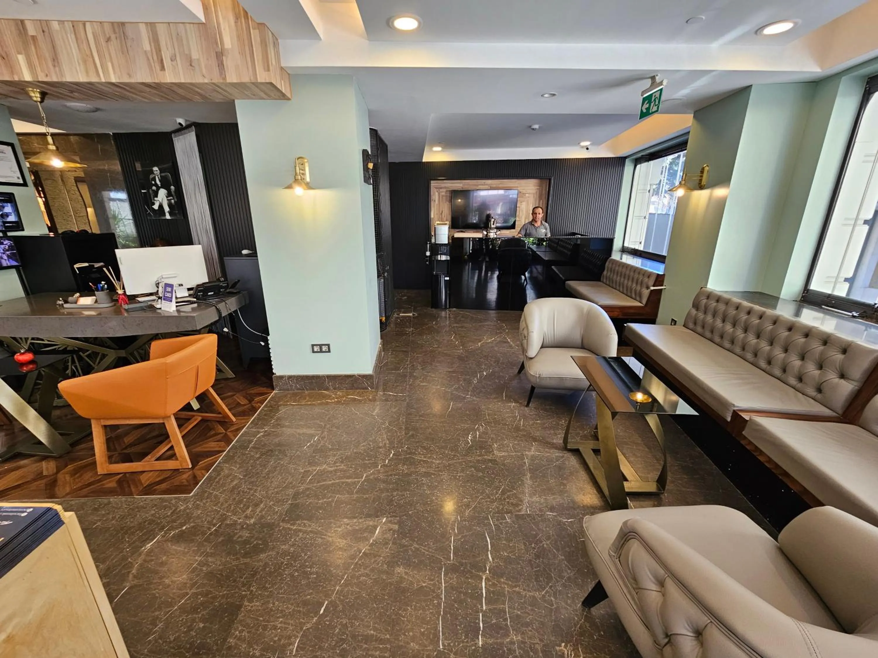 Seating area in Anthemis Hotel