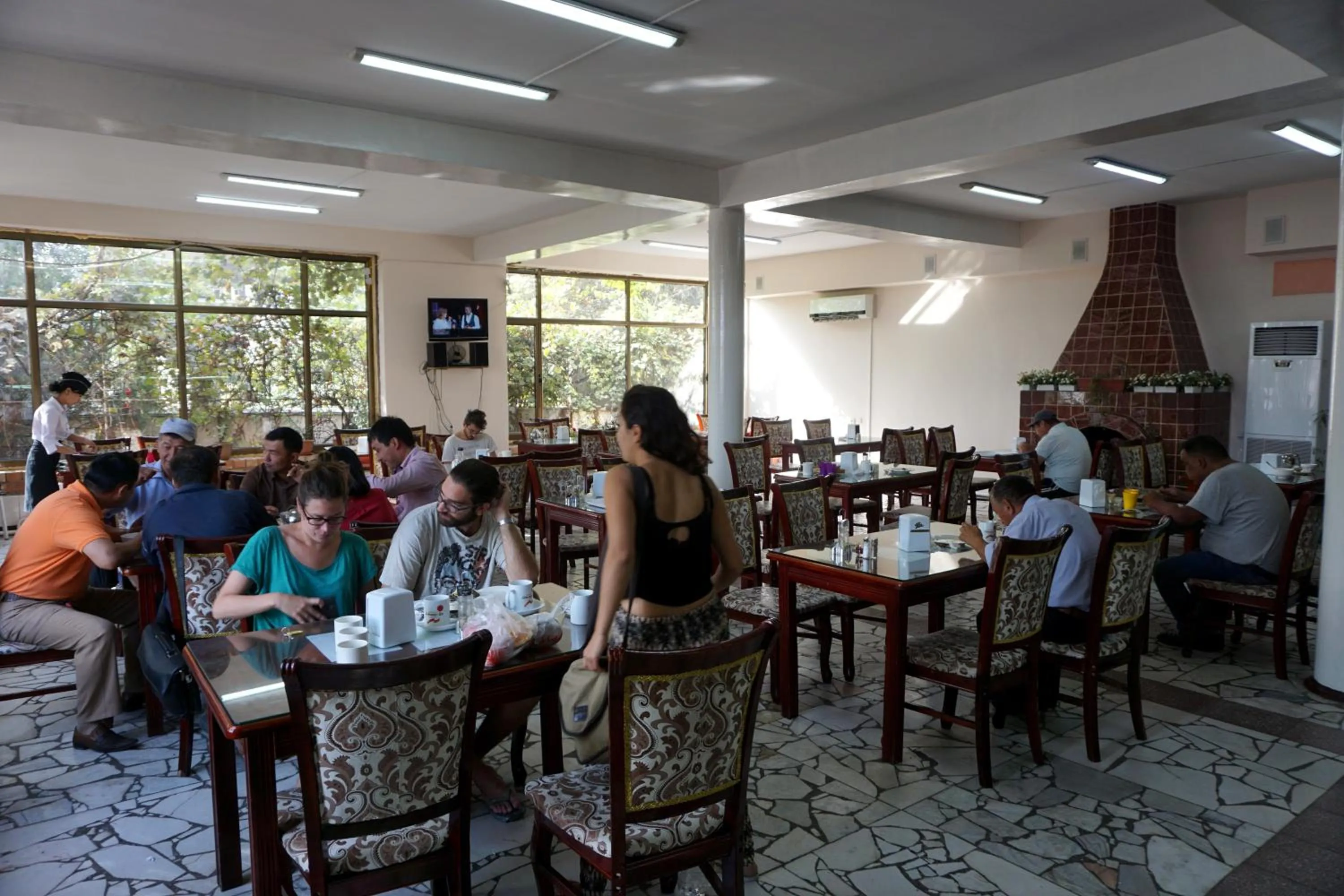 group of guests in Apple Hostel Bishkek