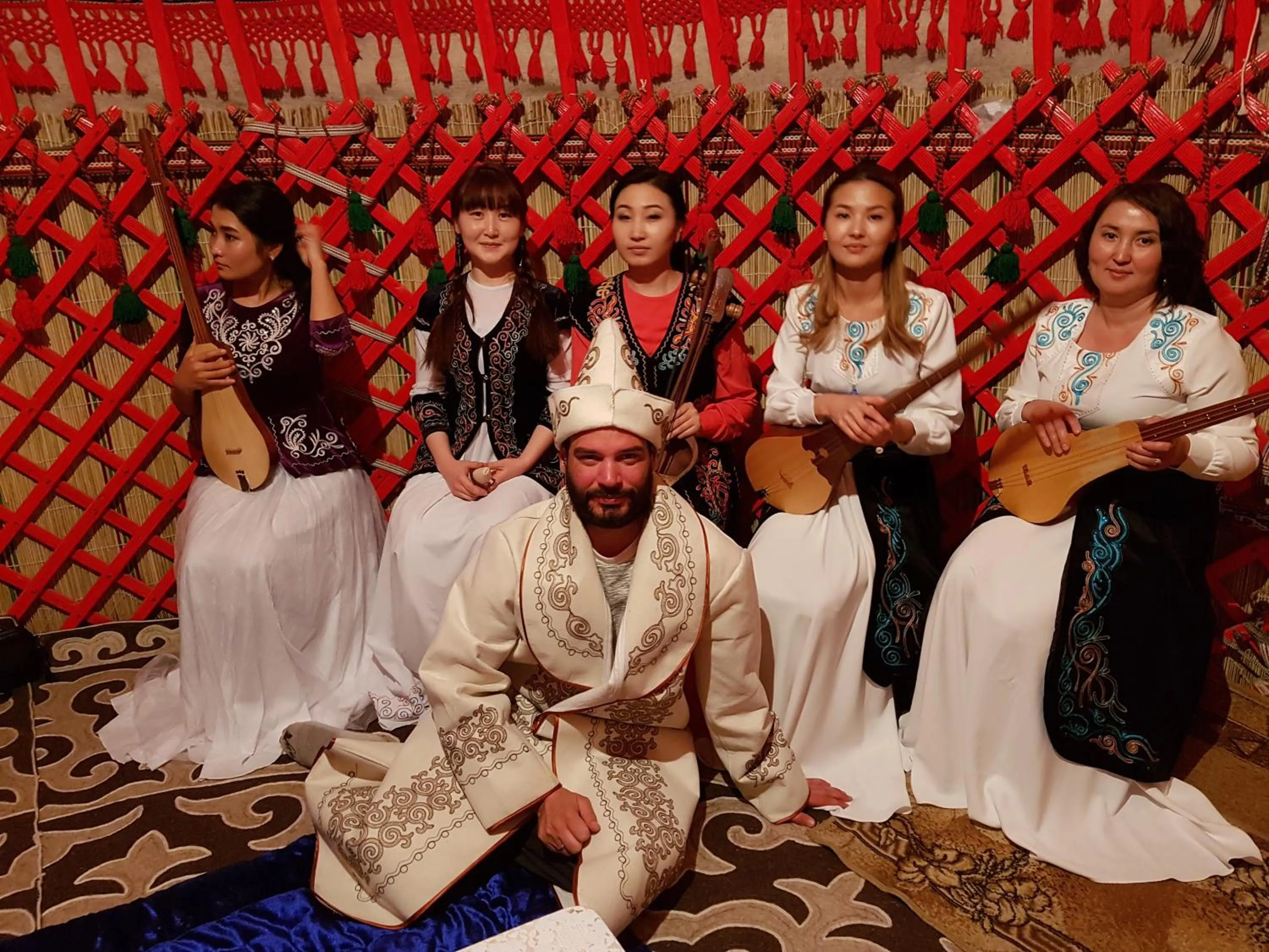 group of guests in Apple Hostel Bishkek