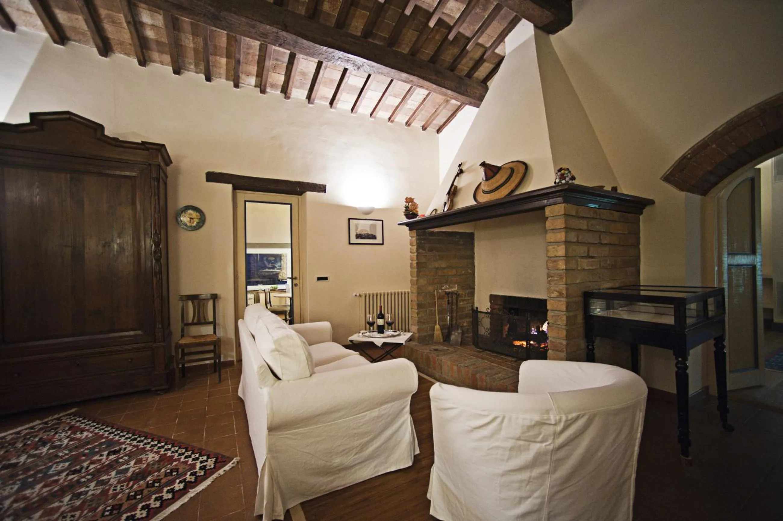 Living room in La Vittoria 10 – La Soglia della Val d’Orcia