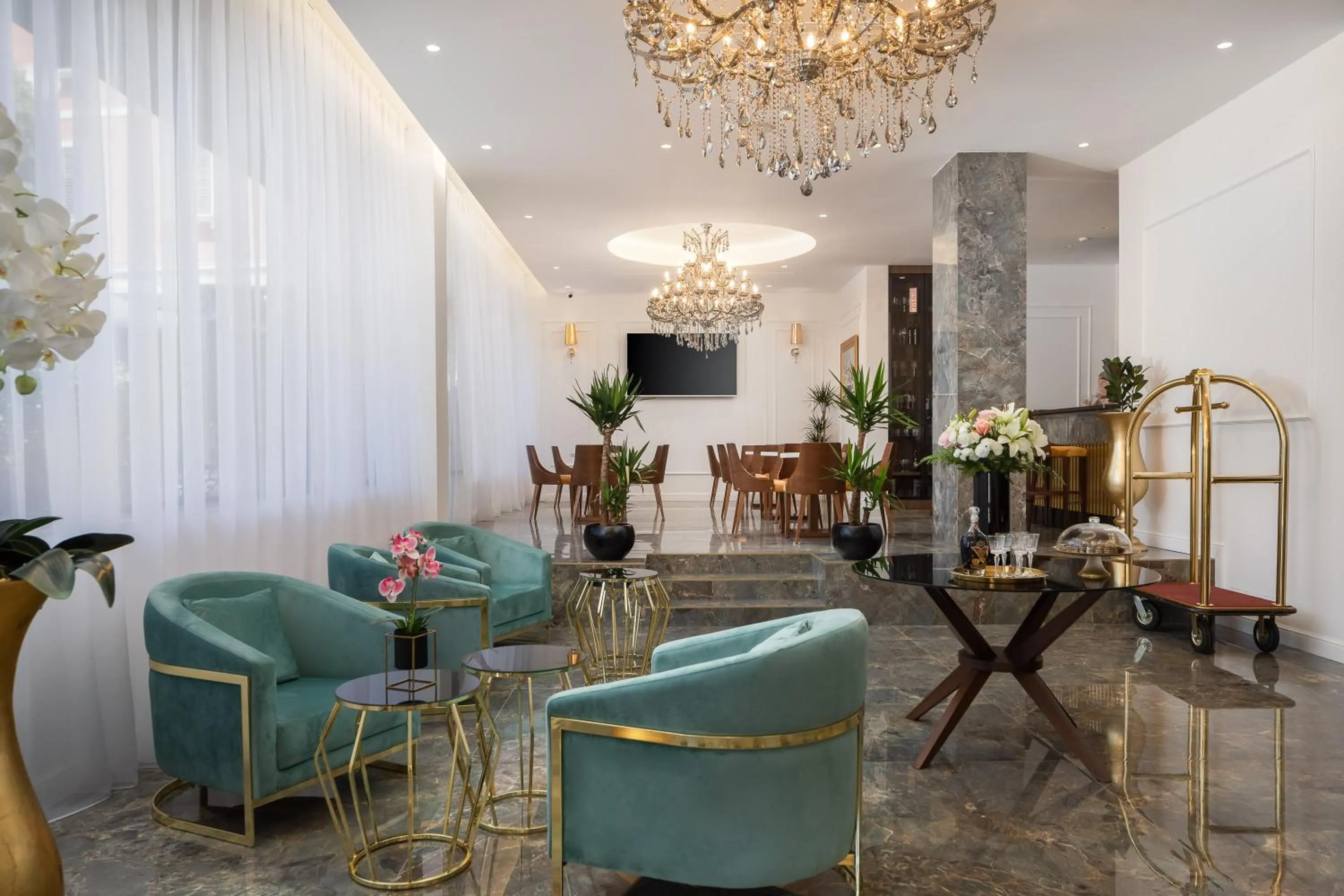 Lobby or reception in Hotel Corner