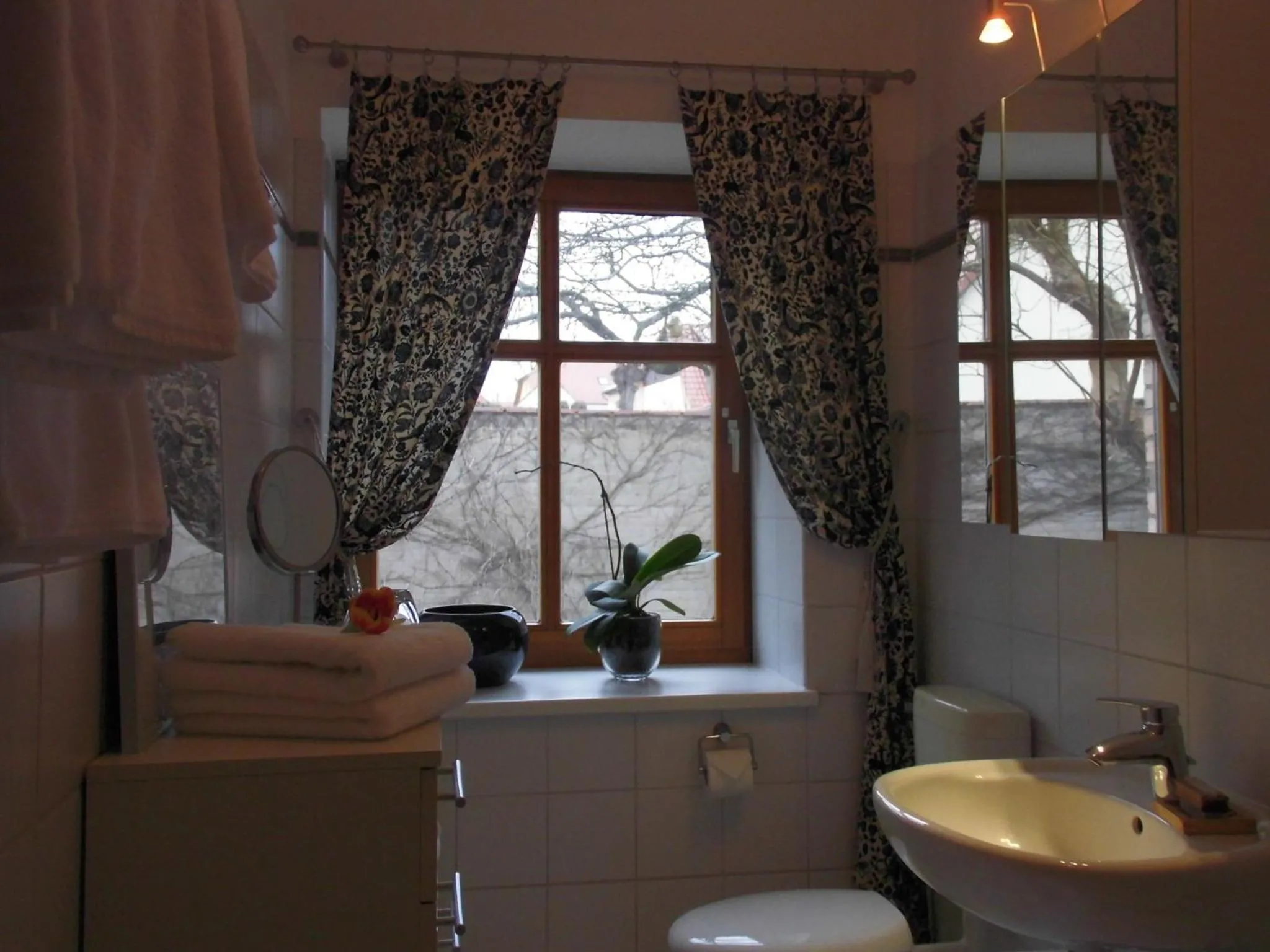 Bathroom in SchlossparkFerienwohnungen Rheinsberg mit Garten