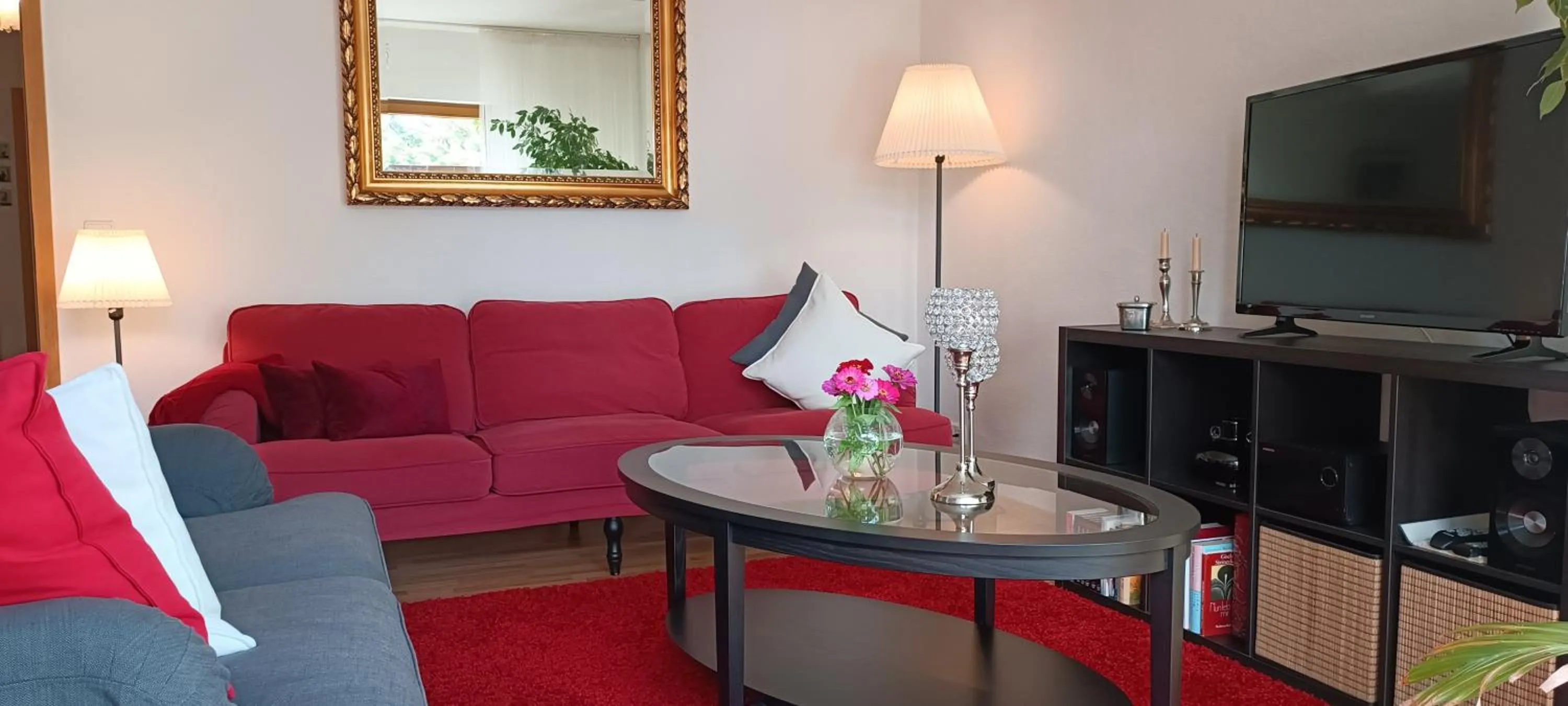 Living room in SchlossparkFerienwohnungen Rheinsberg mit Garten