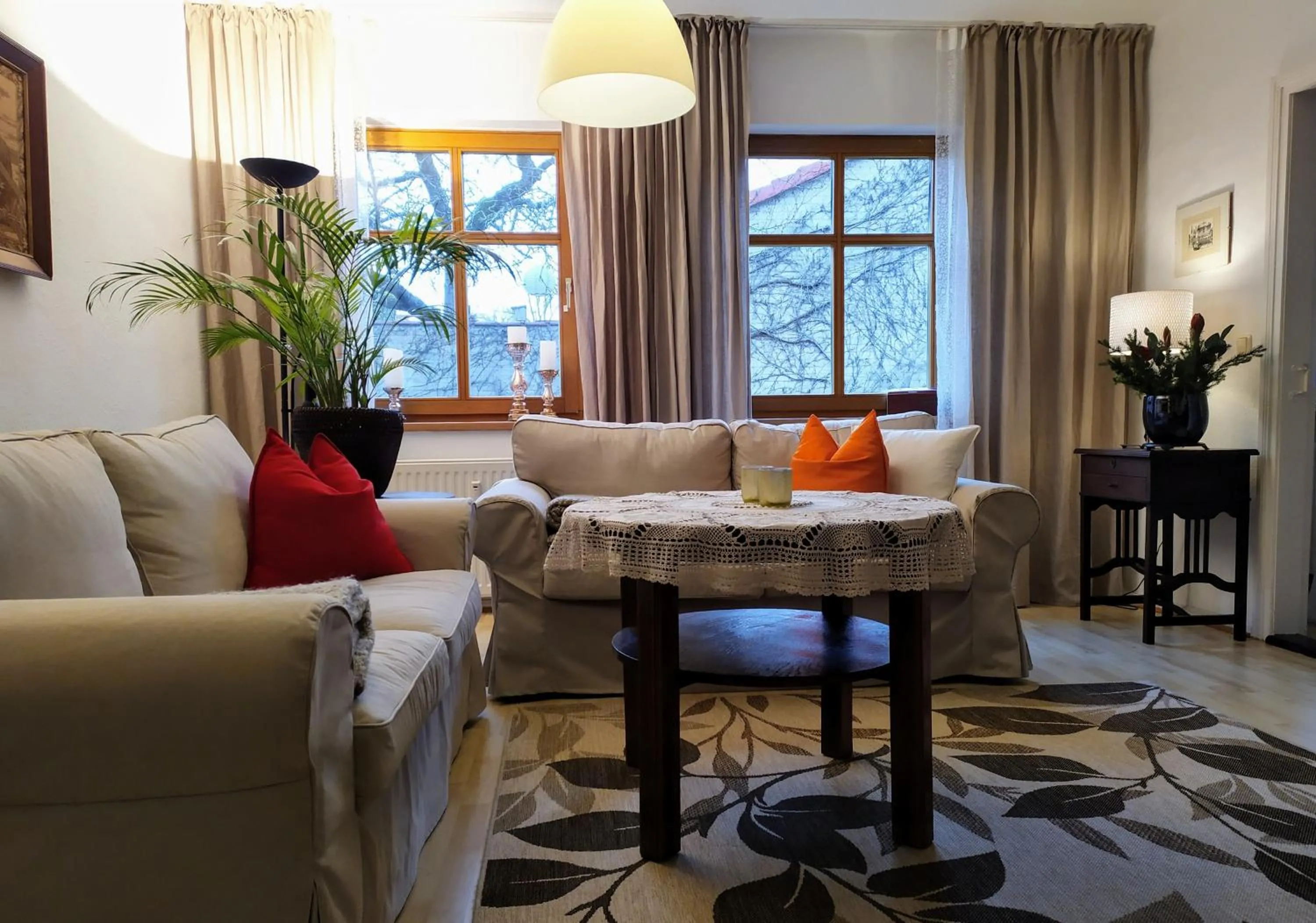 Living room in SchlossparkFerienwohnungen Rheinsberg mit Garten