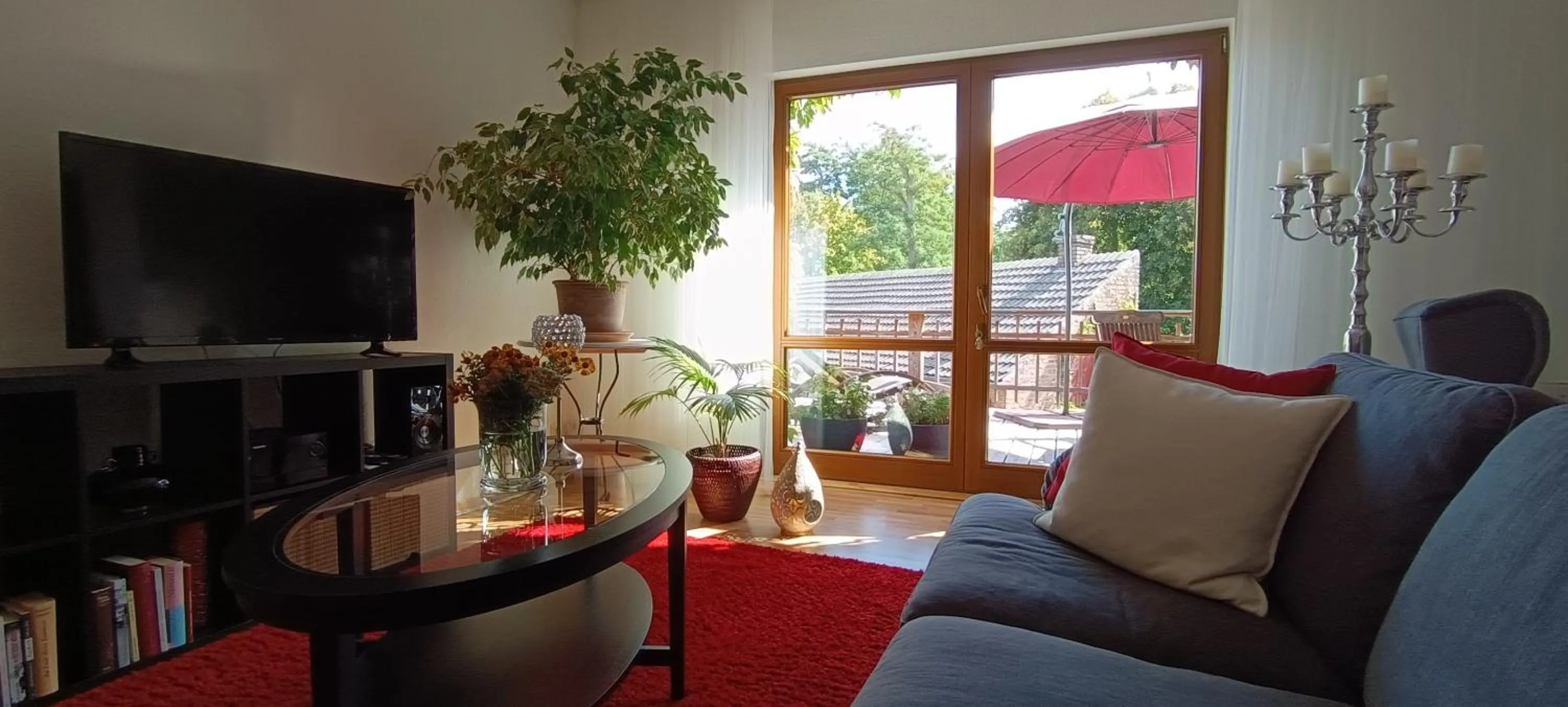 Living room in SchlossparkFerienwohnungen Rheinsberg mit Garten