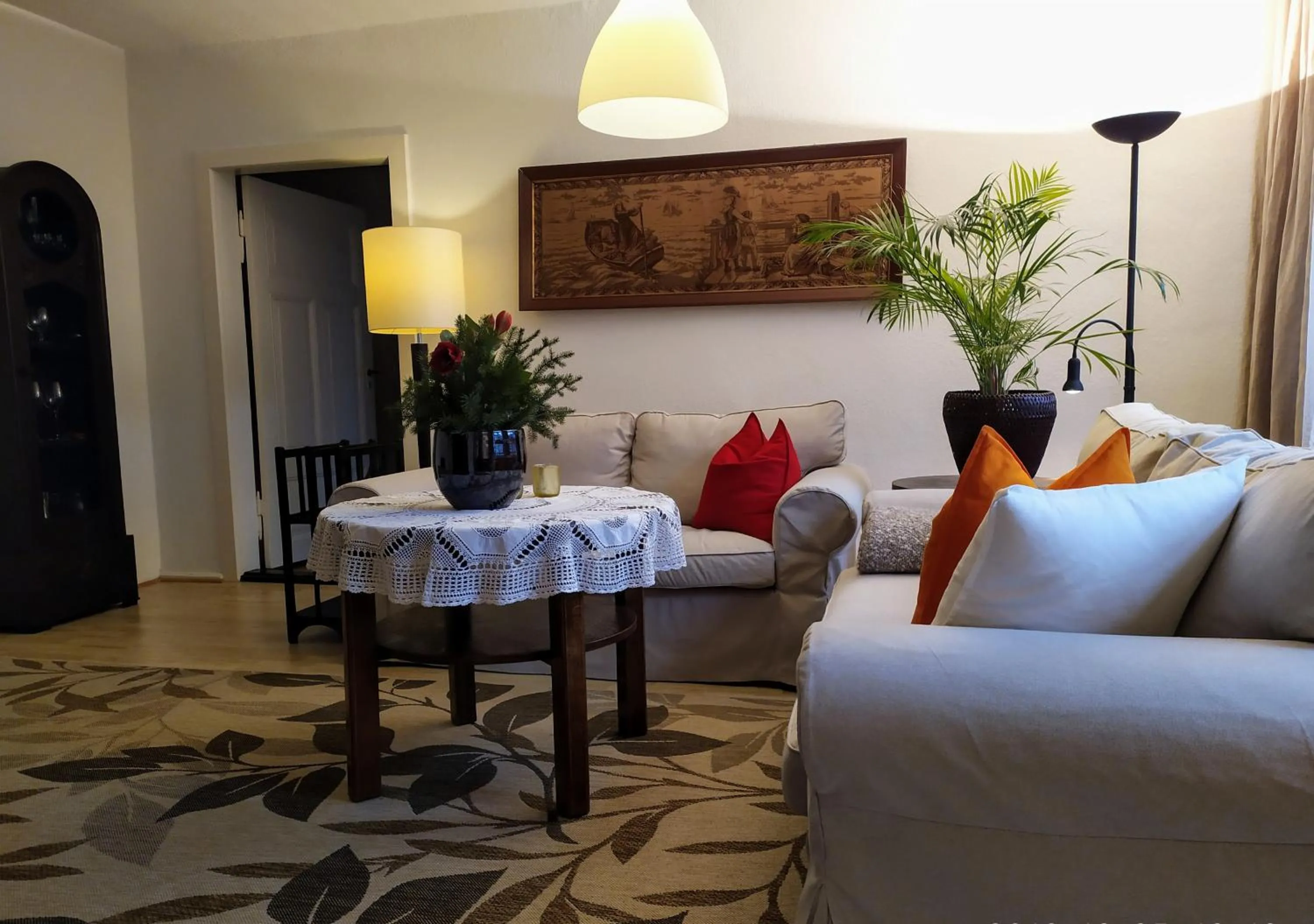 Living room in SchlossparkFerienwohnungen Rheinsberg mit Garten