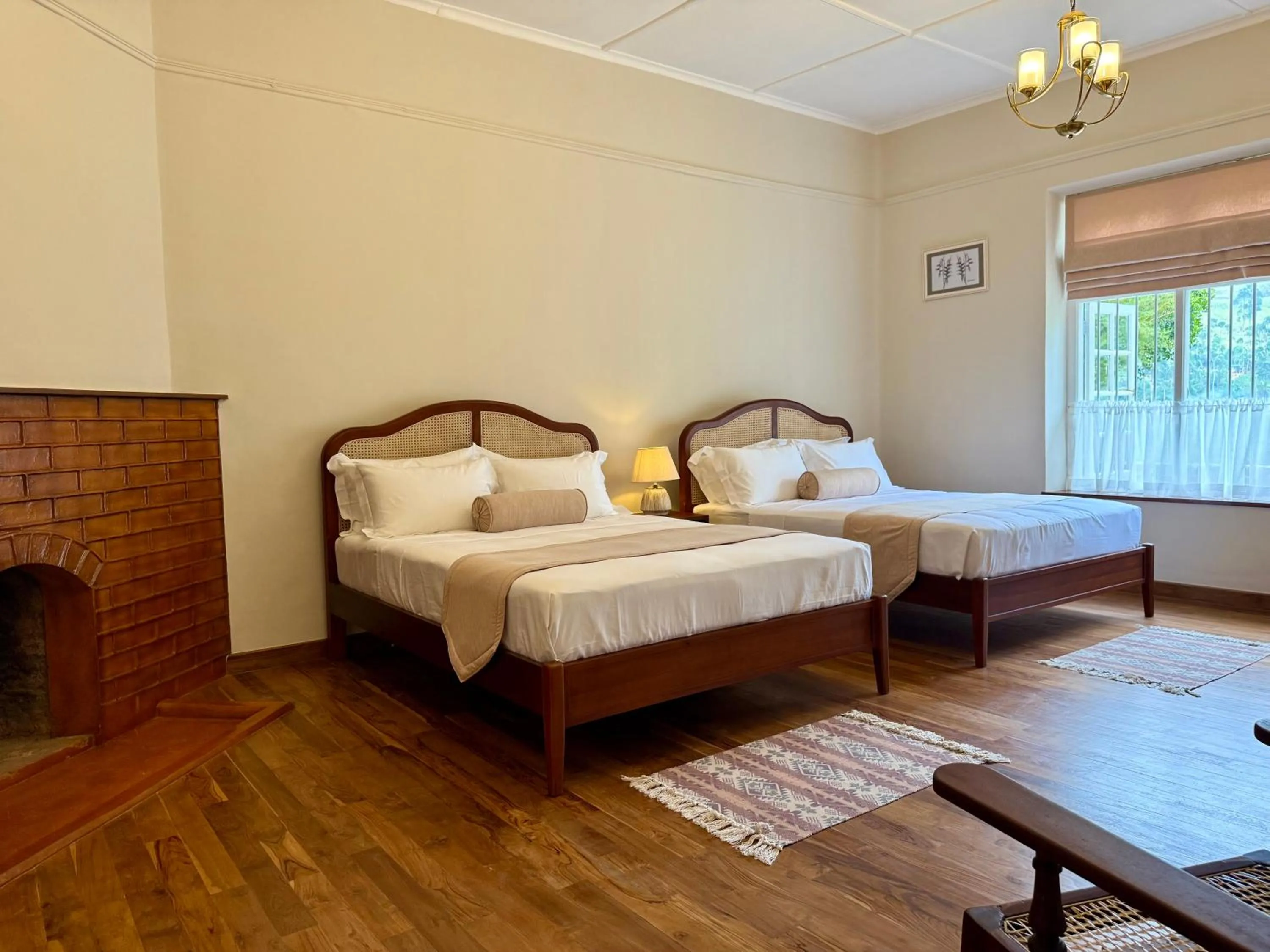 Bed in Watawala Tea Plantation Bungalow