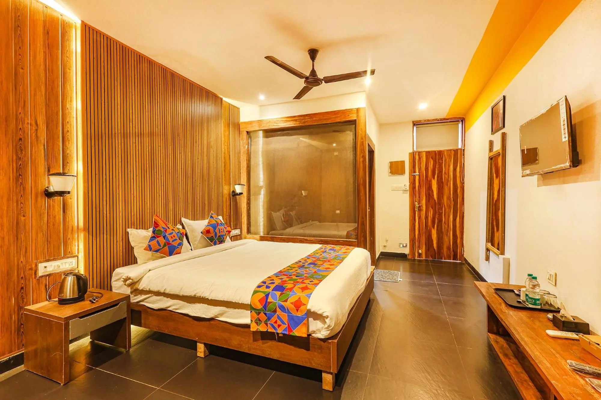 Bed in FabHotel Hillora Coastal Resort
