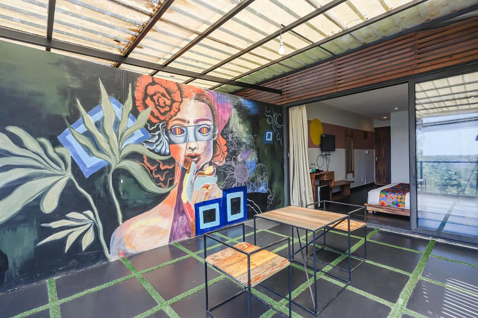 Seating area in FabHotel Hillora Coastal Resort