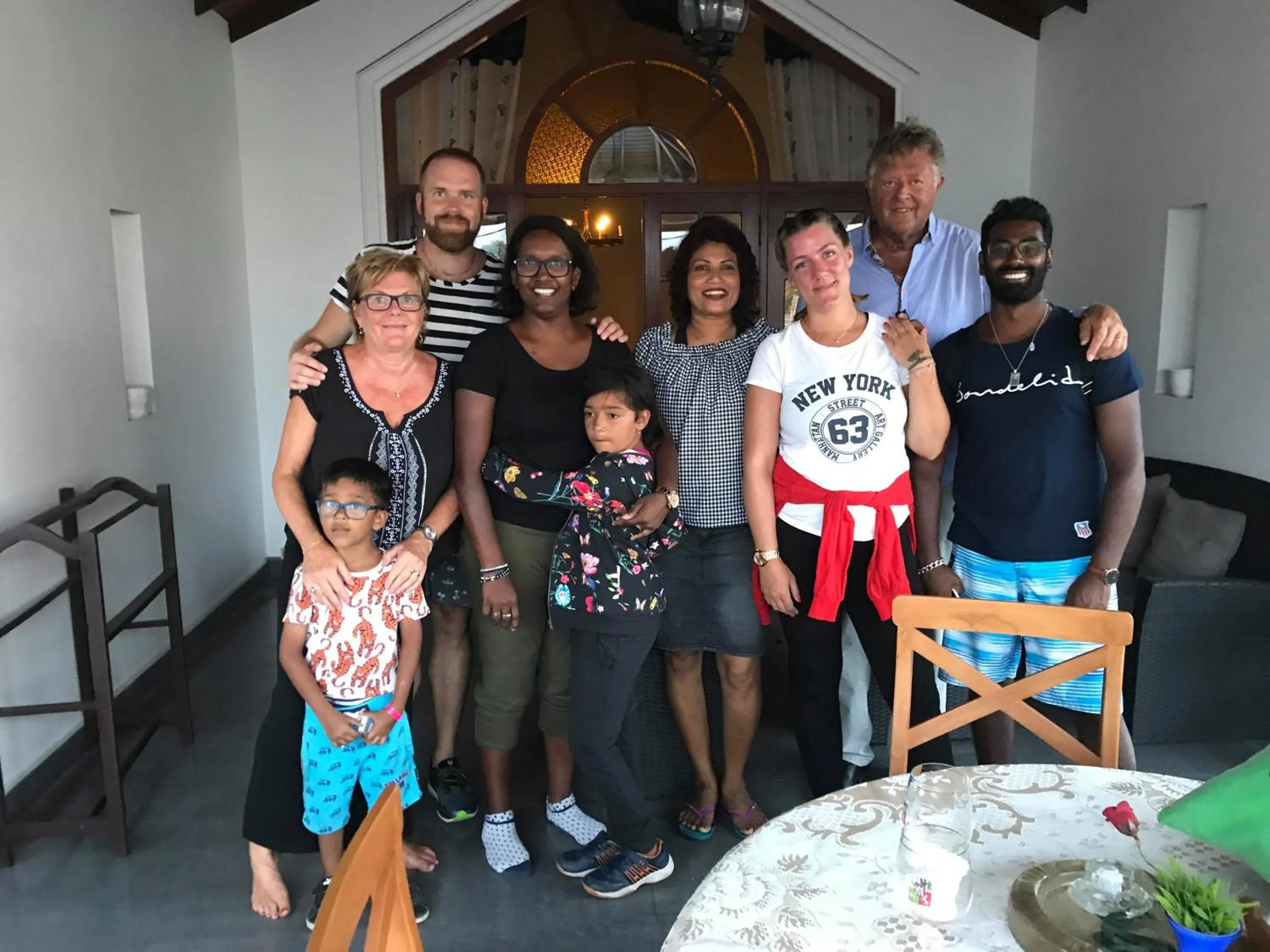 group of guests in Angel villa