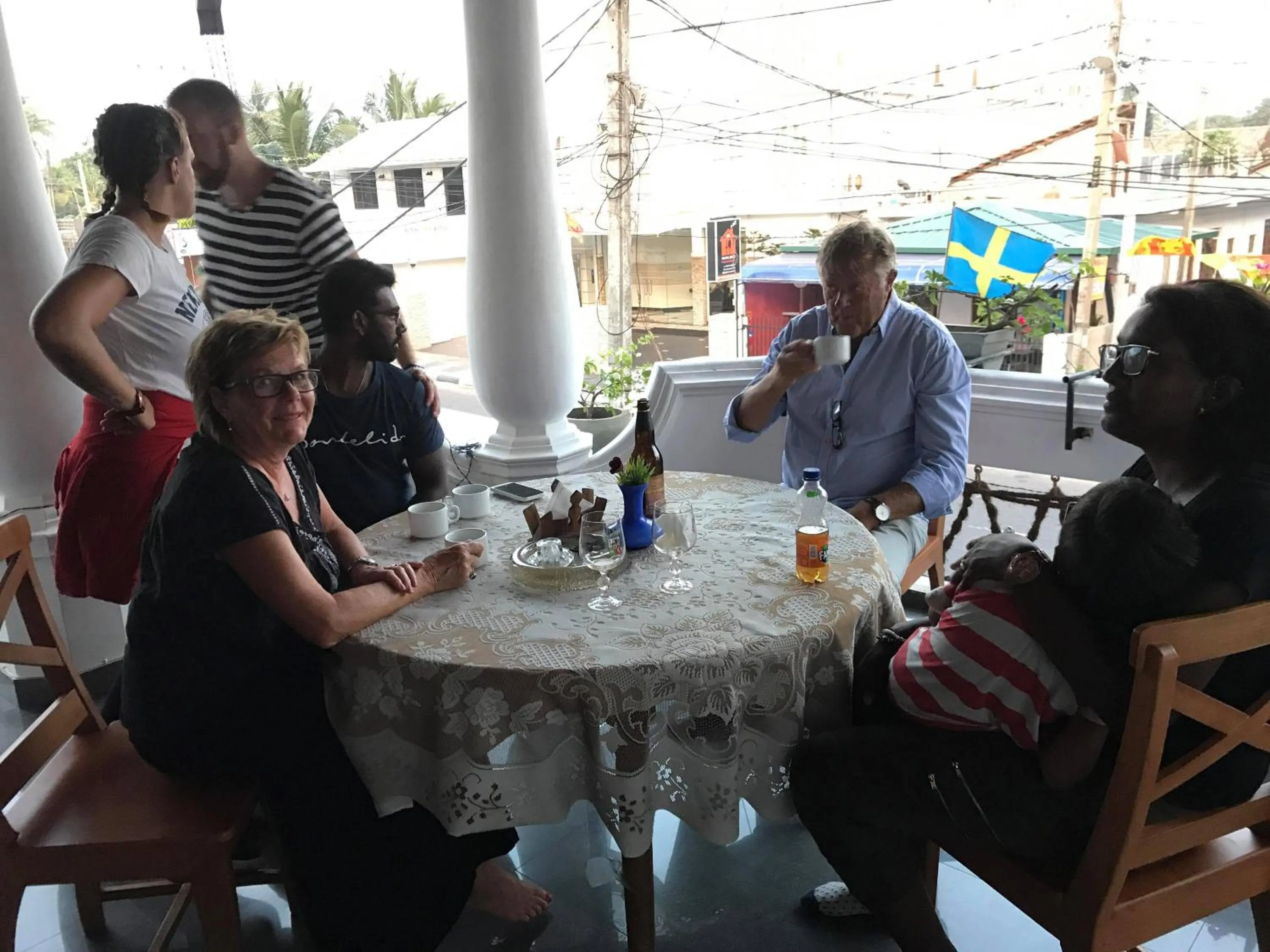 group of guests in Angel villa
