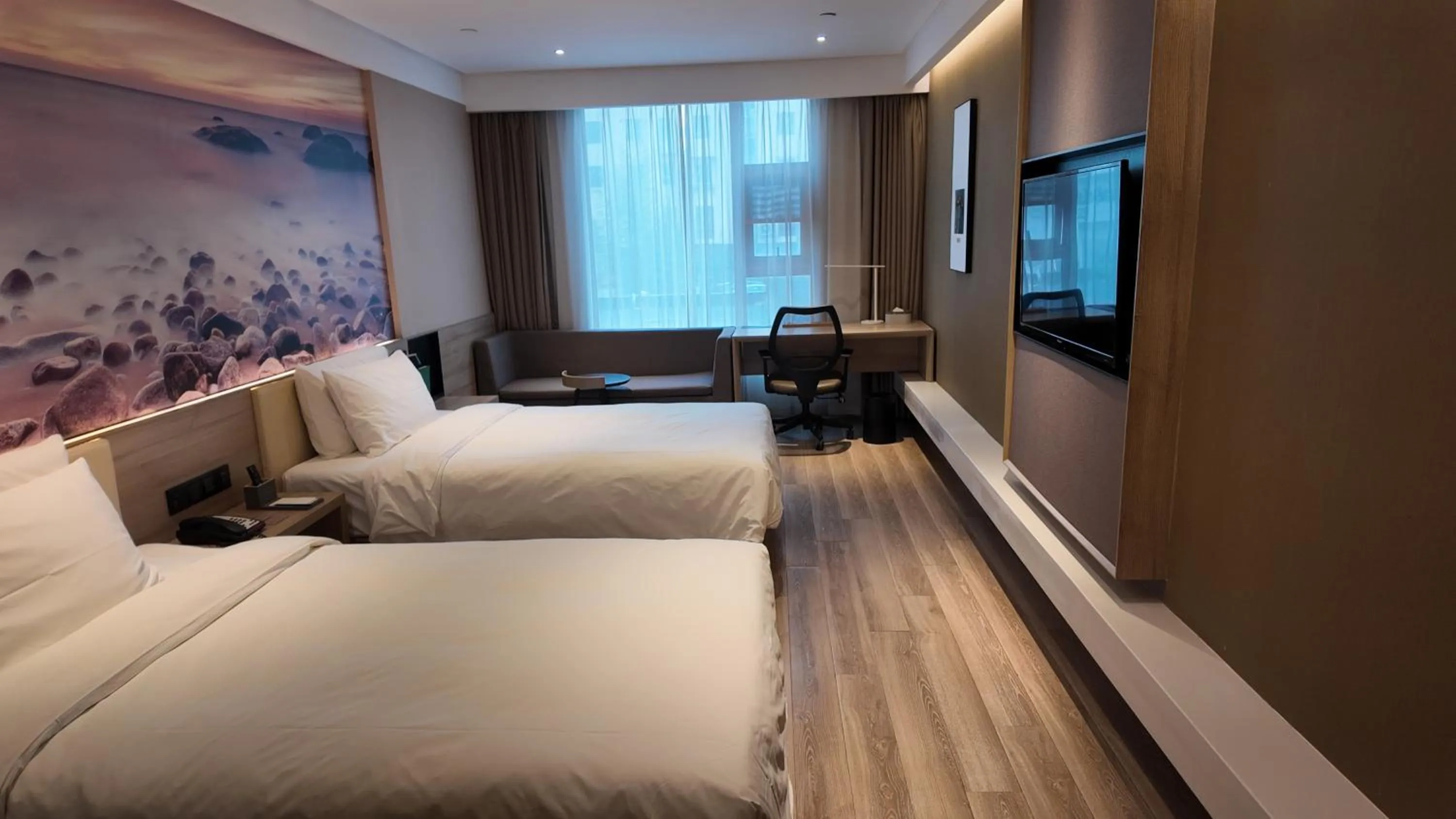 Bed in Atour Hotel Qingdao May Fourth Square Yunxiao Road