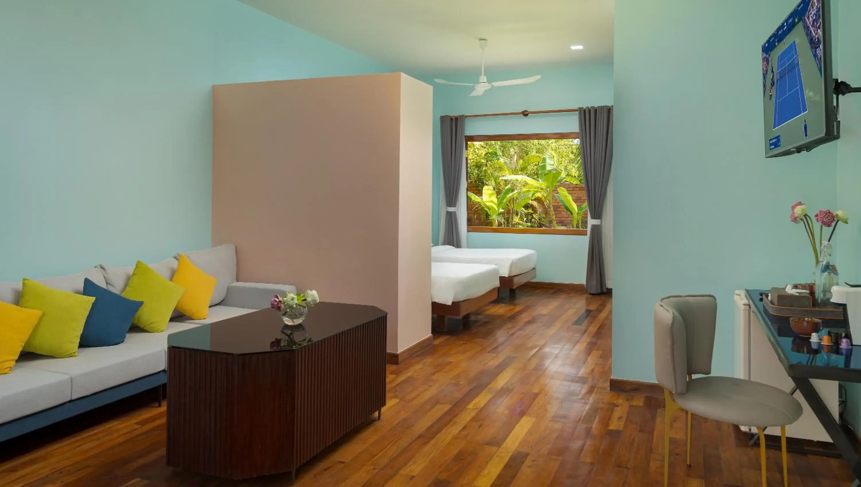 Communal lounge/ TV room, Bed in Sala Siem Reap Resort Communal lounge/ TV room, Bed in Sala Siem Reap Resort