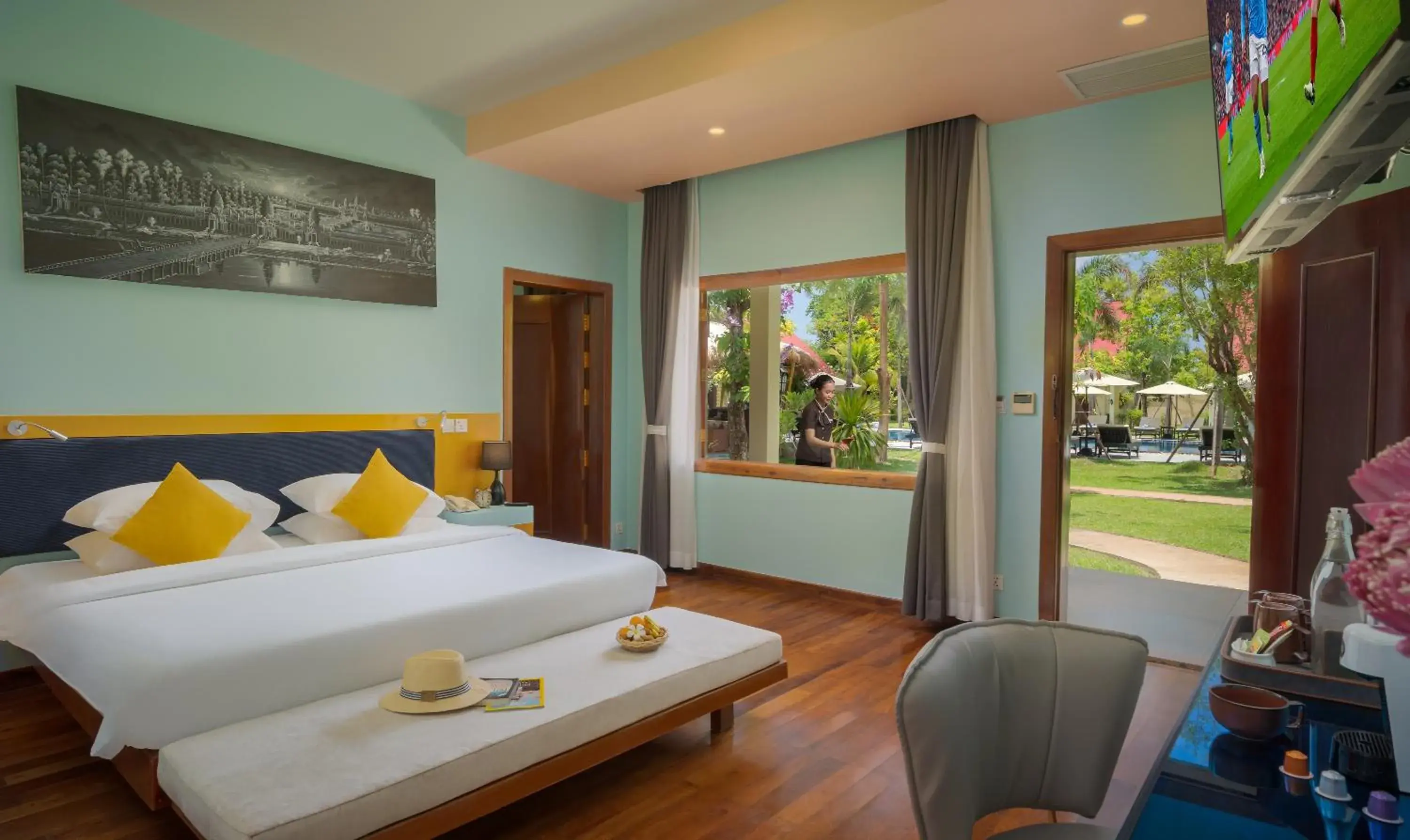 Bed in Sala Siem Reap Resort Bed in Sala Siem Reap Resort