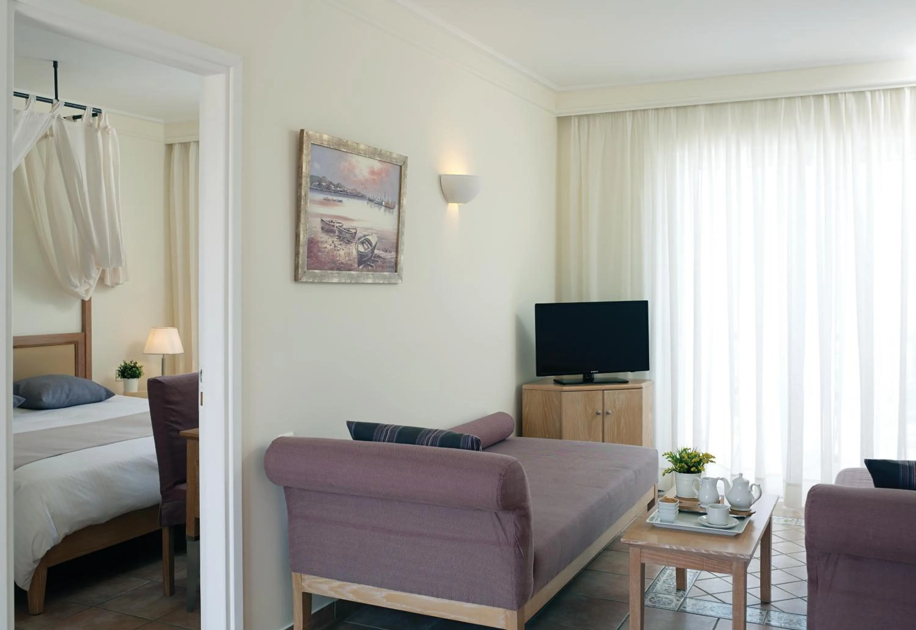 Bed in Atlantica Marmari Beach