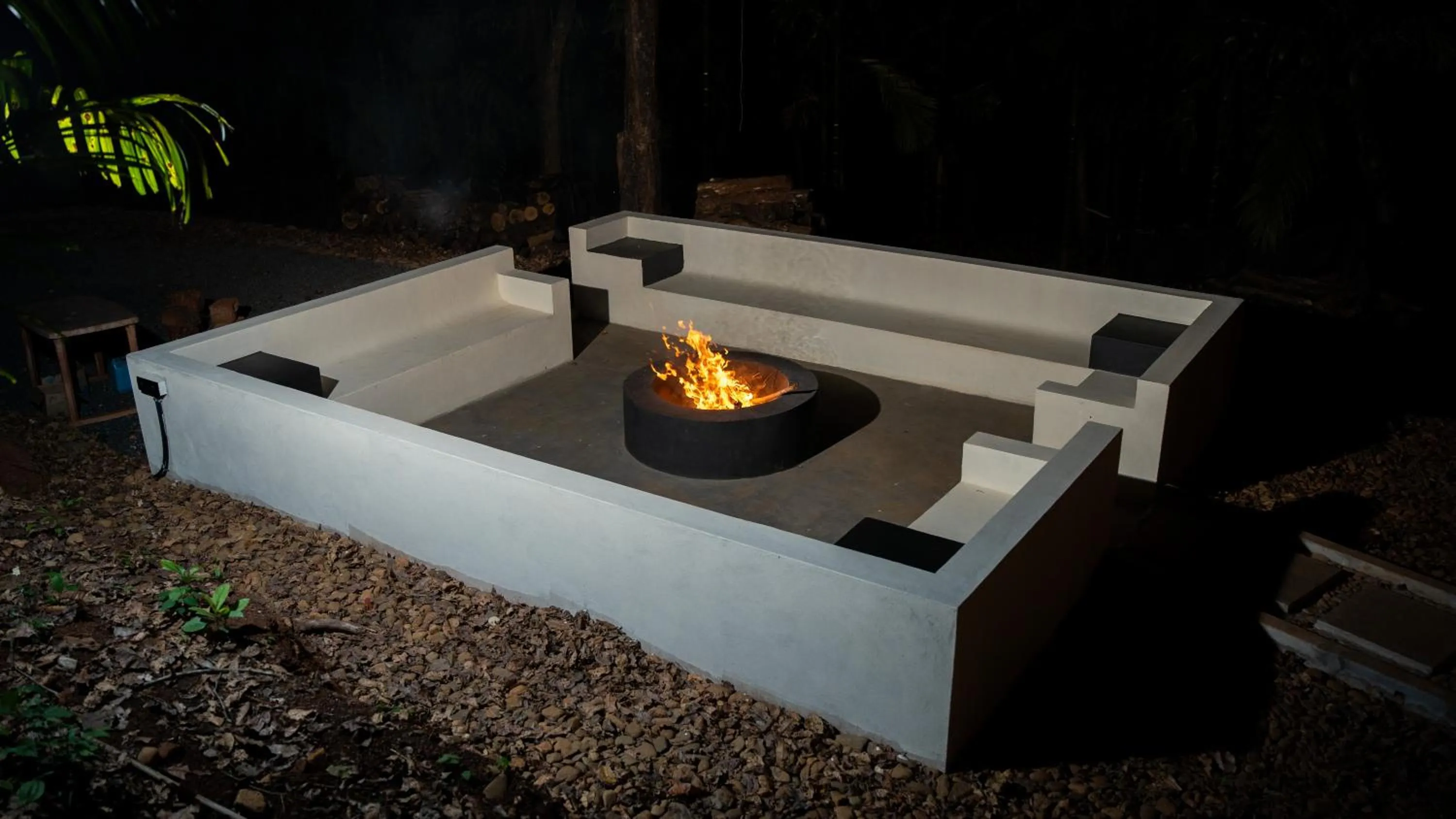fireplace in The Inaka Goa