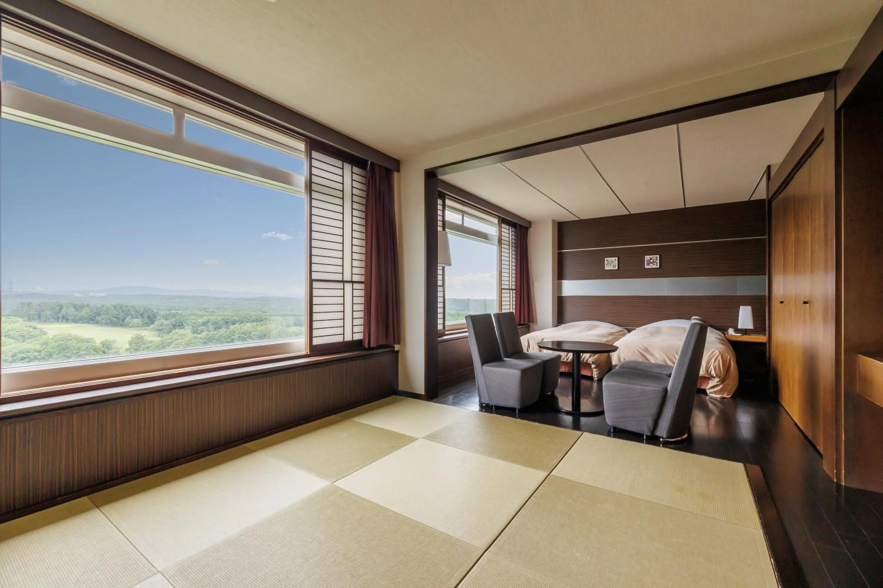Natural landscape, Bed in Kitahiroshima Classe Hotel