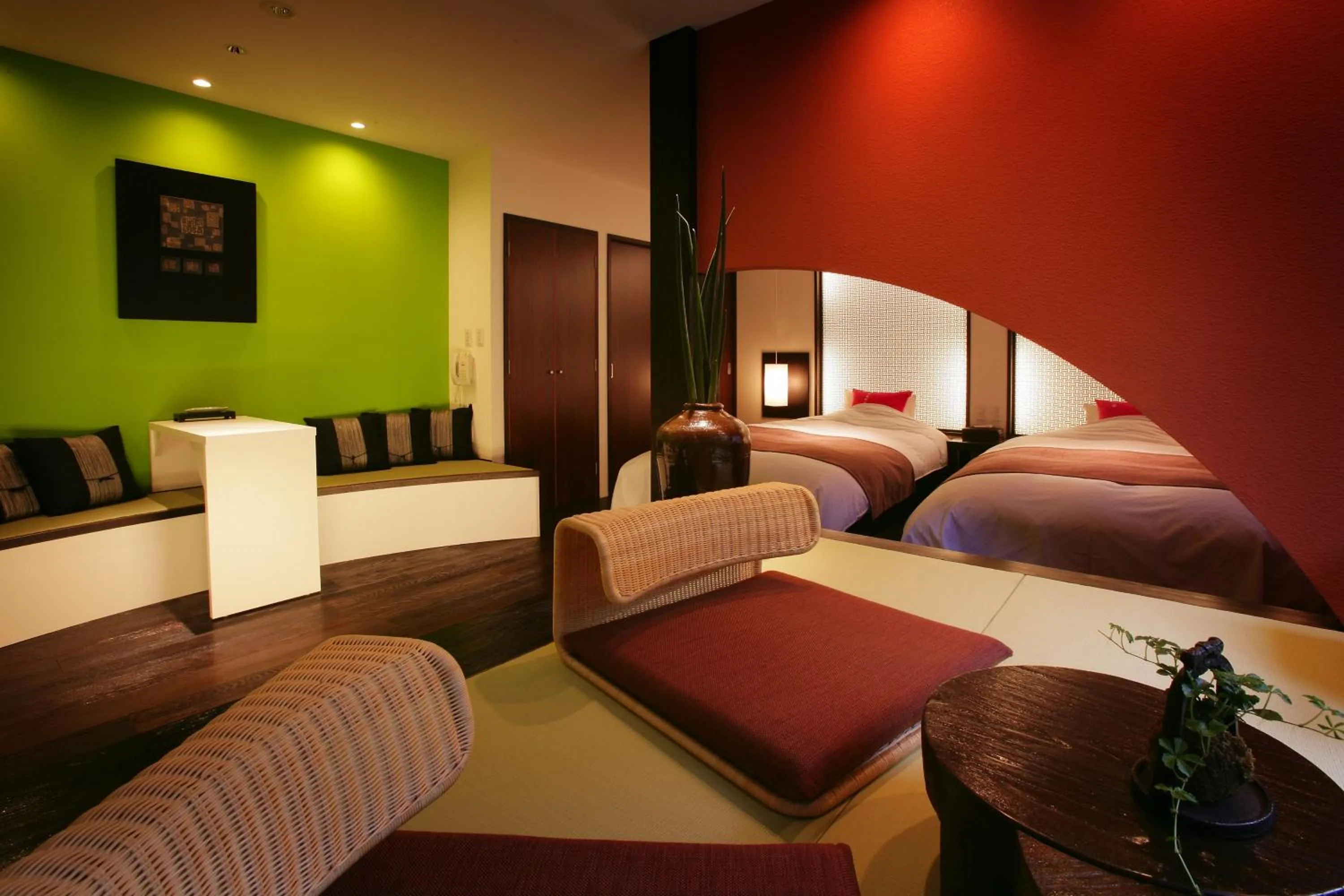 Photo of the whole room, Bed in Yamayuri no Yado