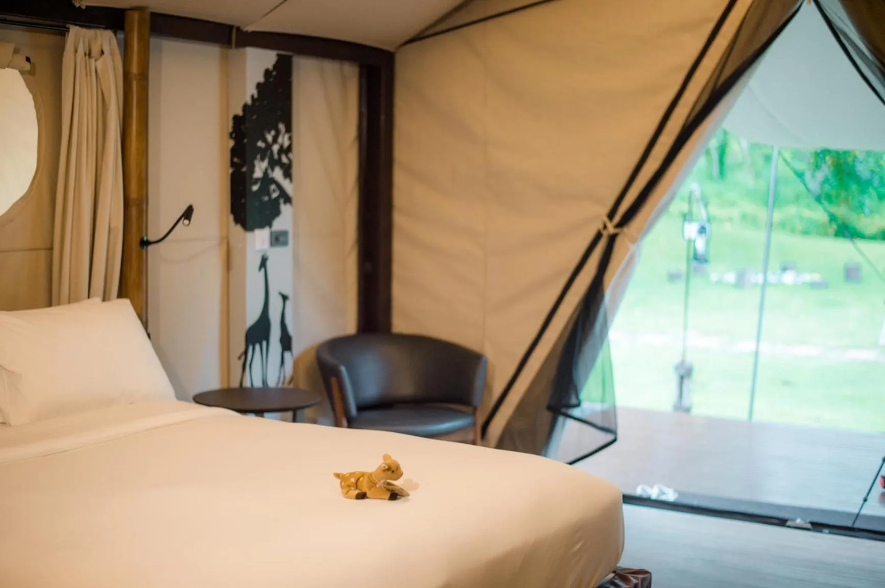 Living room, Bed in Lala Mukha Tented Resort Khao Yai