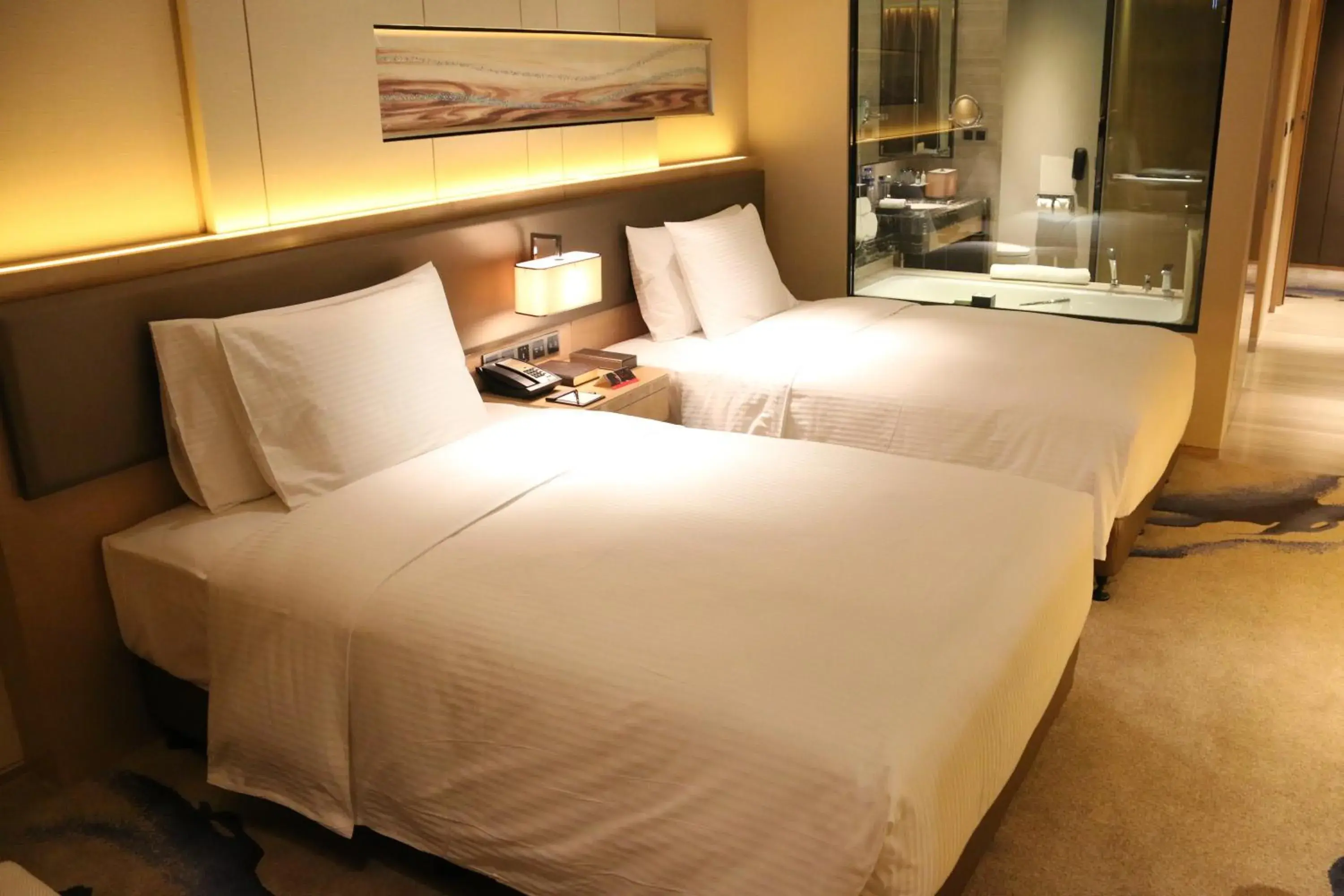 Deluxe Twin Room in Wanda Realm Bengbu Deluxe Twin Room in Wanda Realm Bengbu