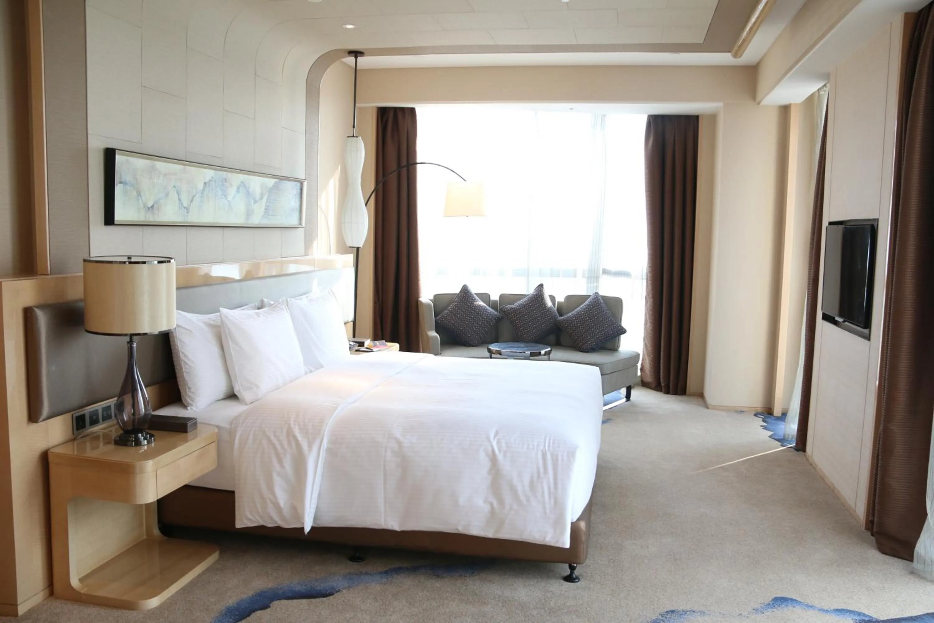 Photo of the whole room, Bed in Wanda Realm Bengbu