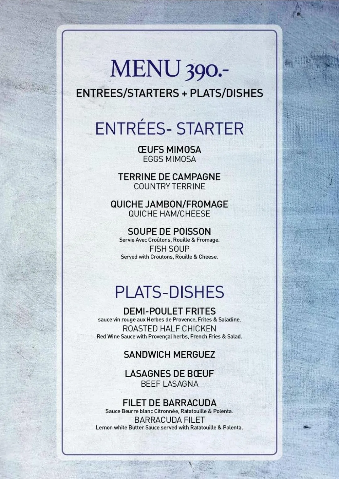 Food in Le Saint Germain