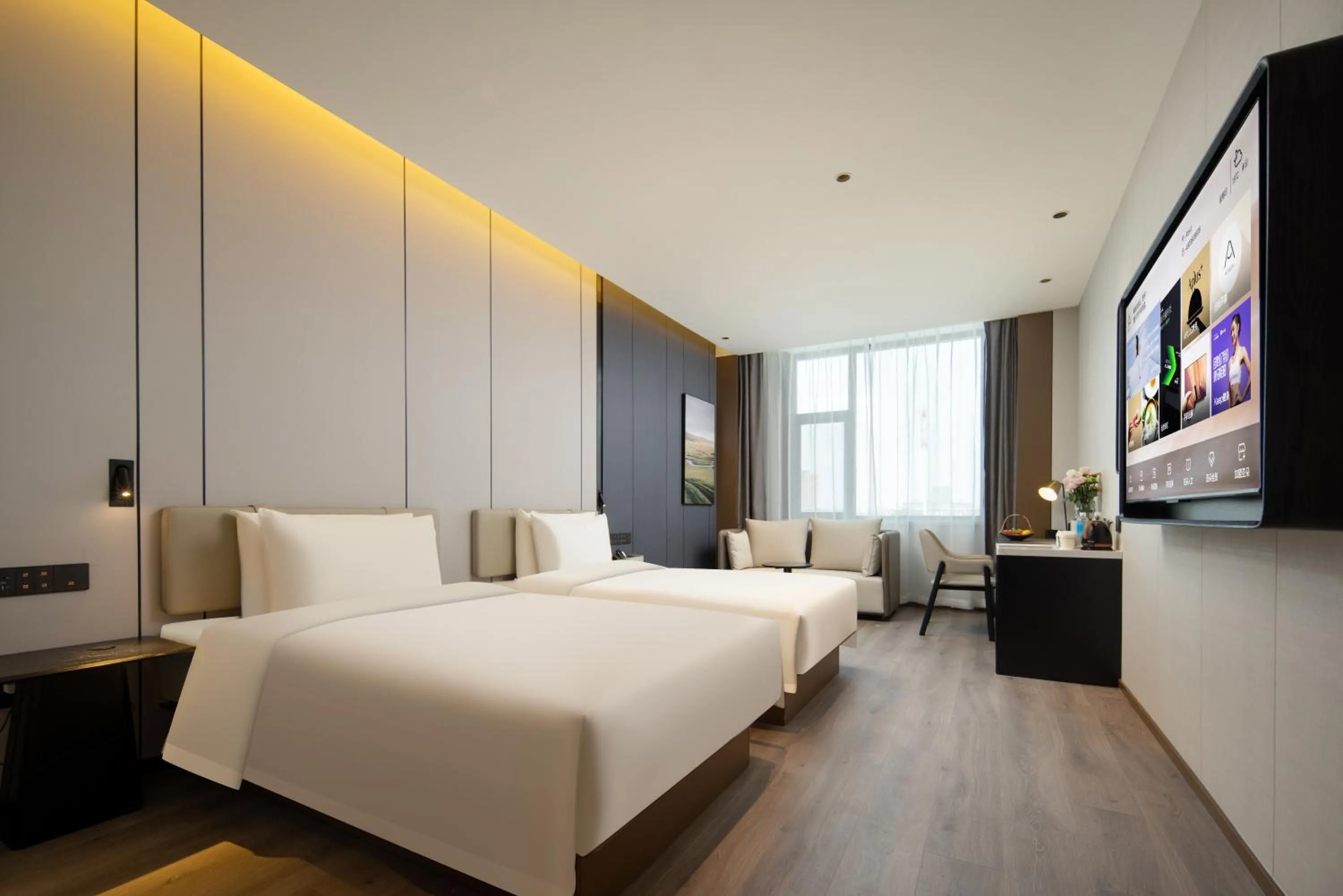 Bed in Atour Hotel Qingdao Chengyang Chunyang Road
