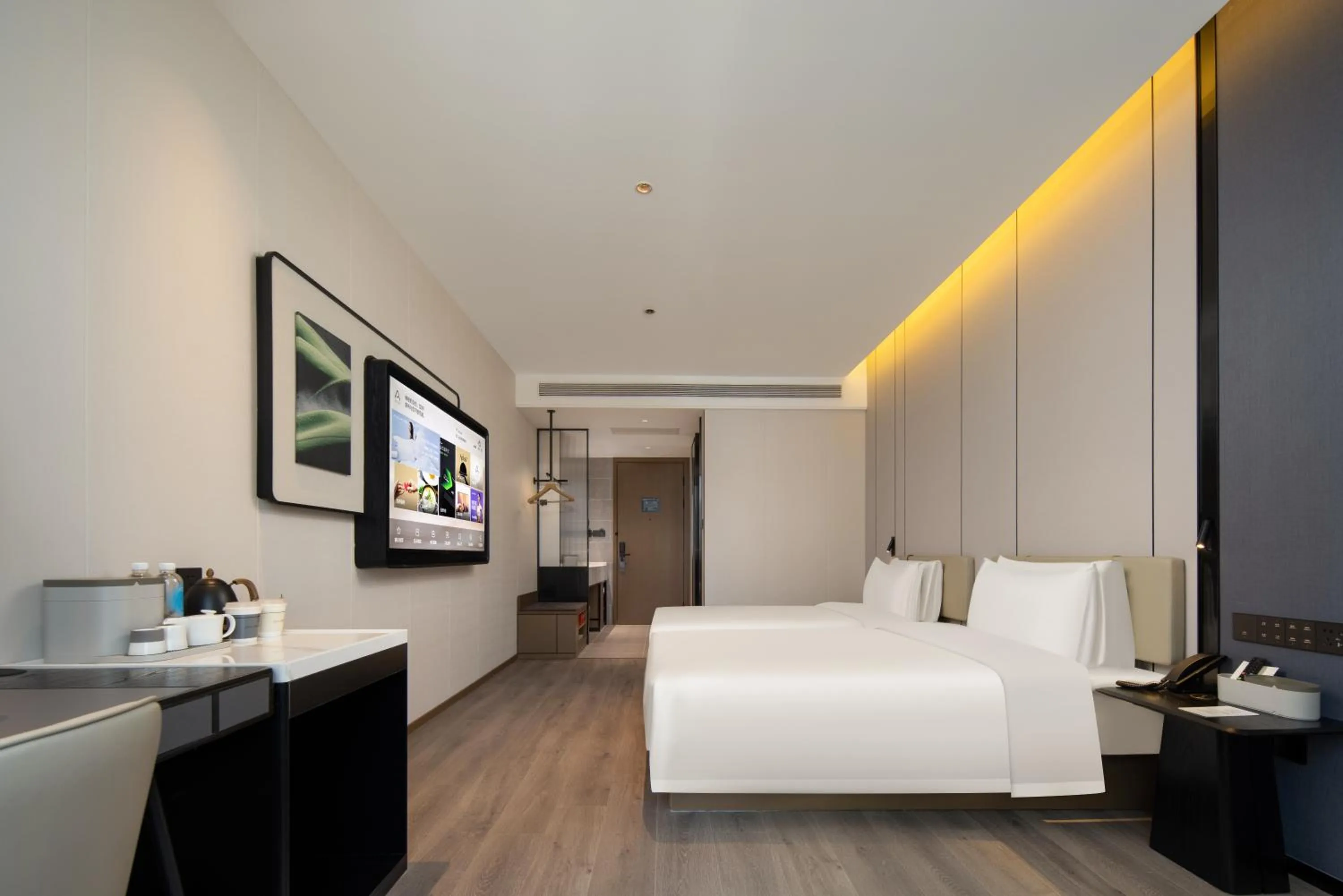 Bed in Atour Hotel Qingdao Chengyang Chunyang Road