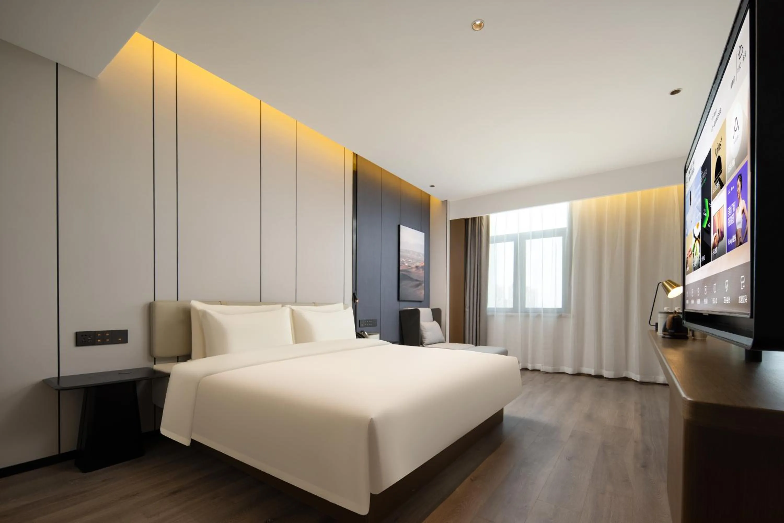 Bed in Atour Hotel Qingdao Chengyang Chunyang Road