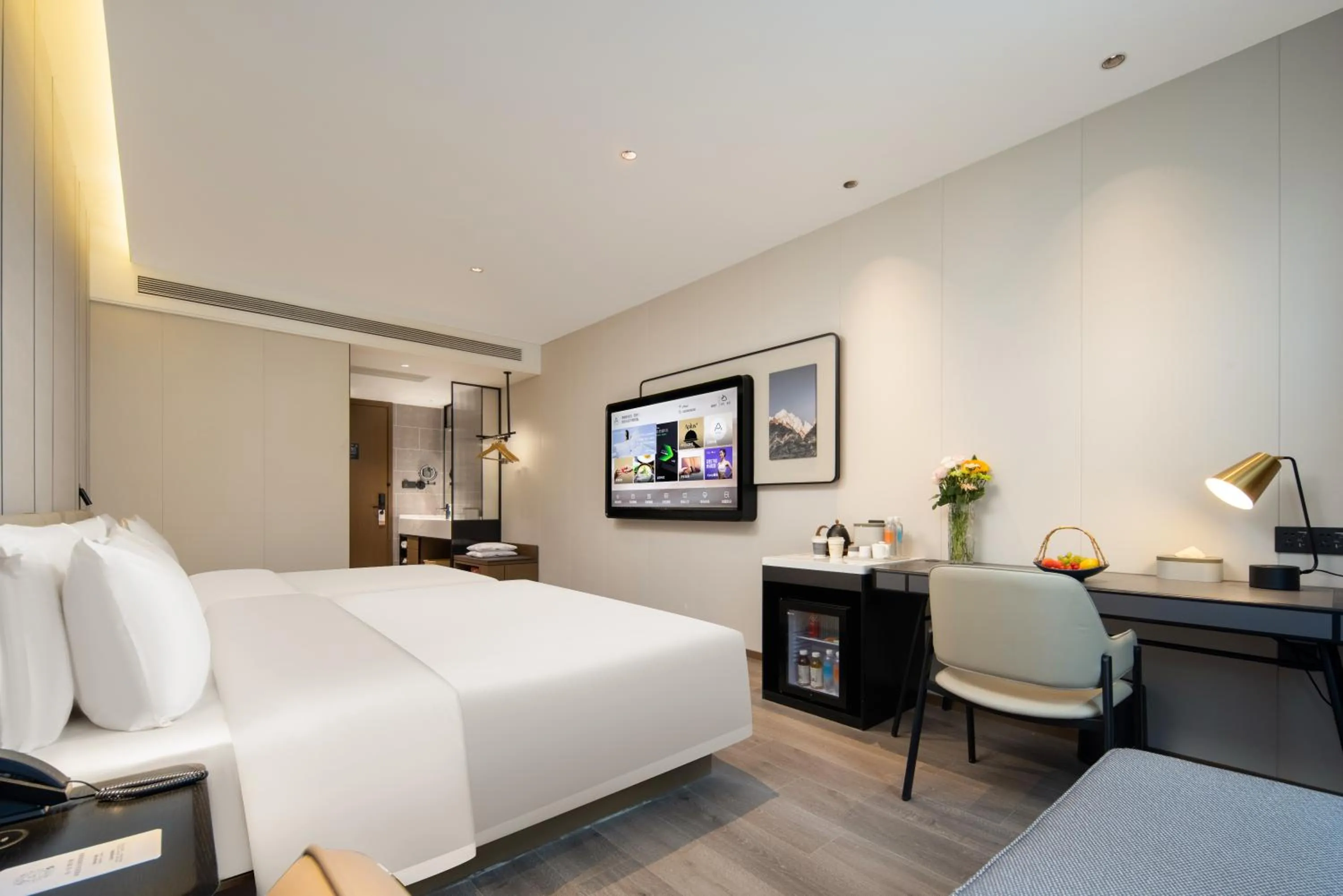 Bed in Atour Hotel Qingdao Chengyang Chunyang Road