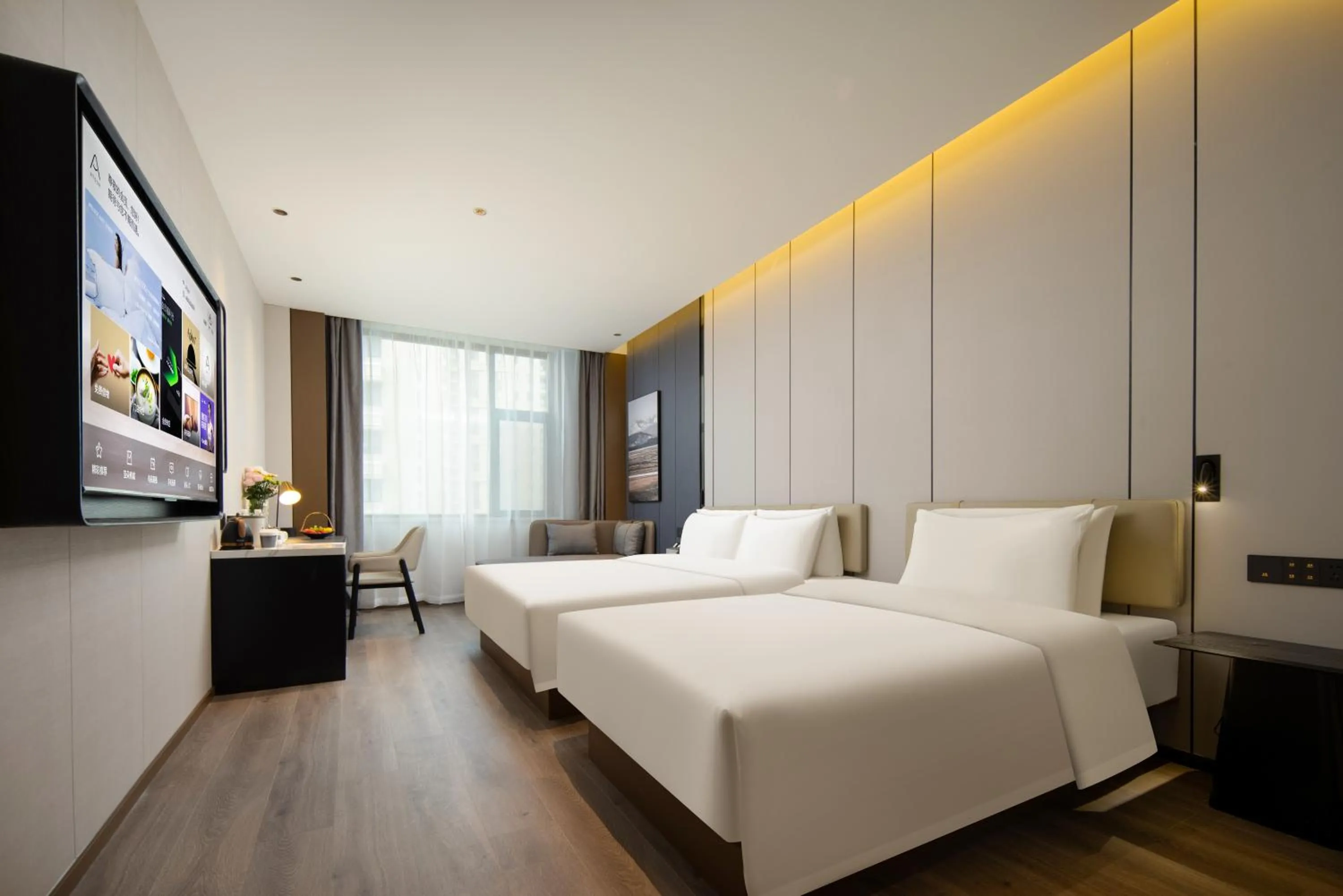 Bed in Atour Hotel Qingdao Chengyang Chunyang Road