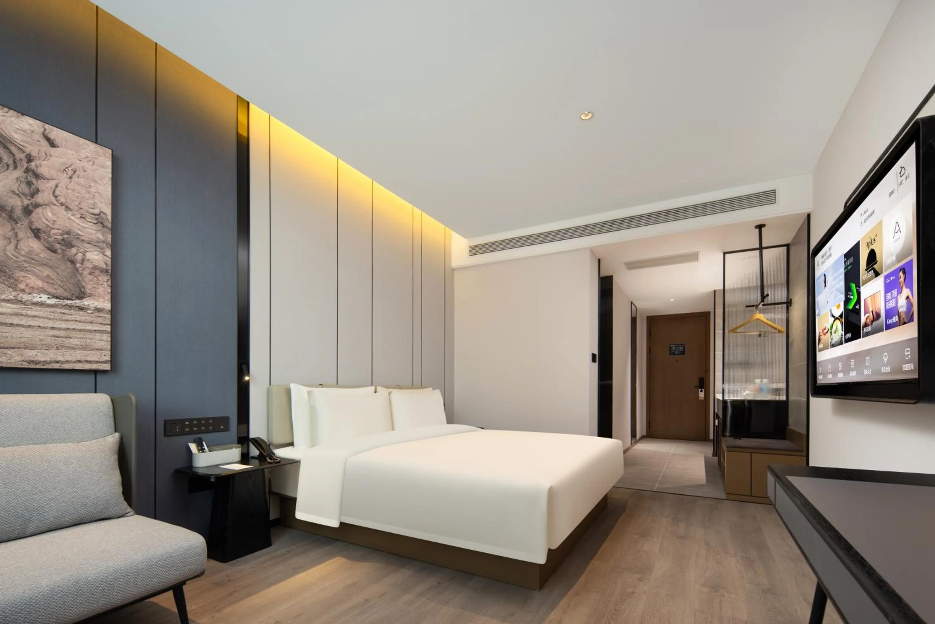 Bed in Atour Hotel Qingdao Chengyang Chunyang Road