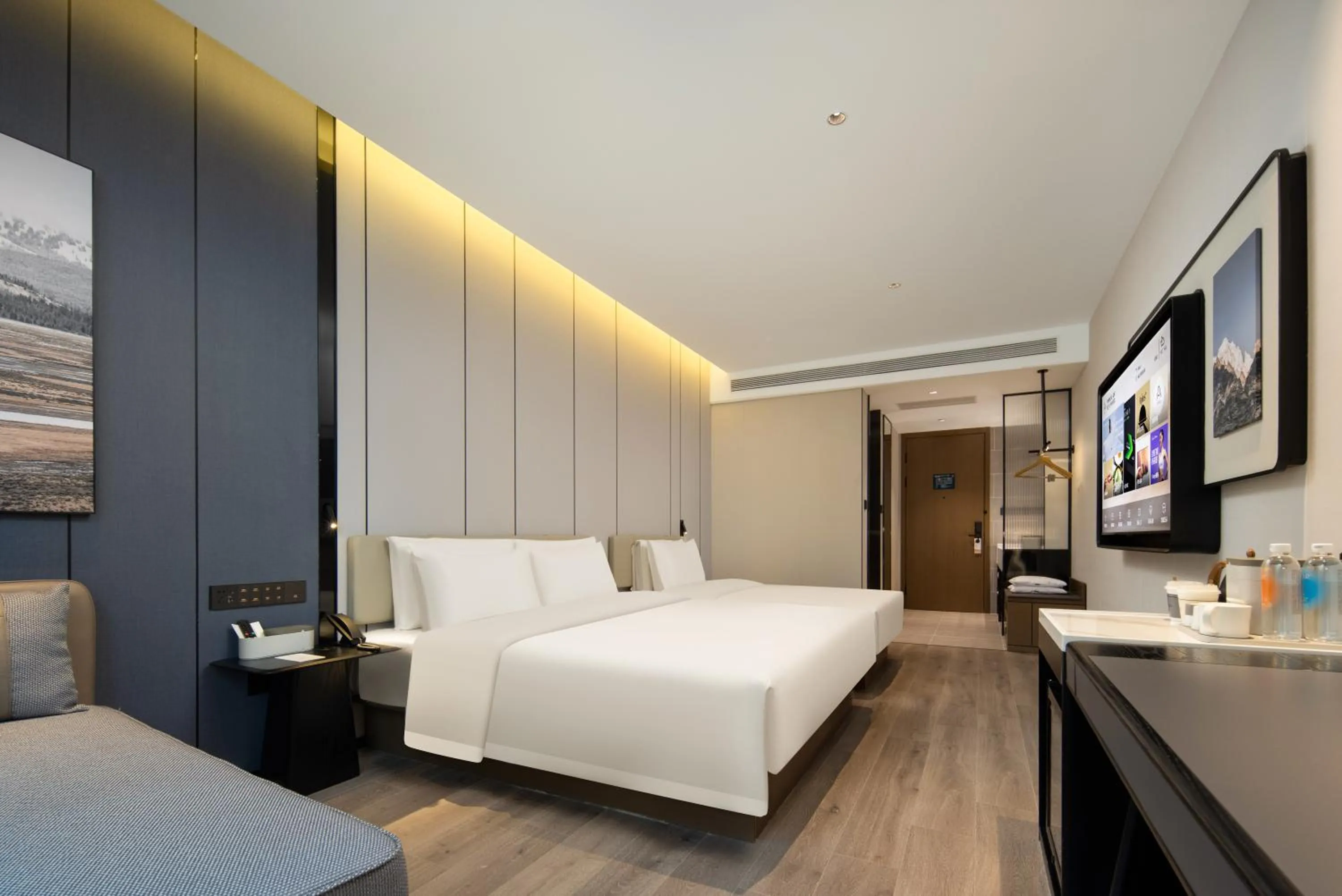 Bed in Atour Hotel Qingdao Chengyang Chunyang Road