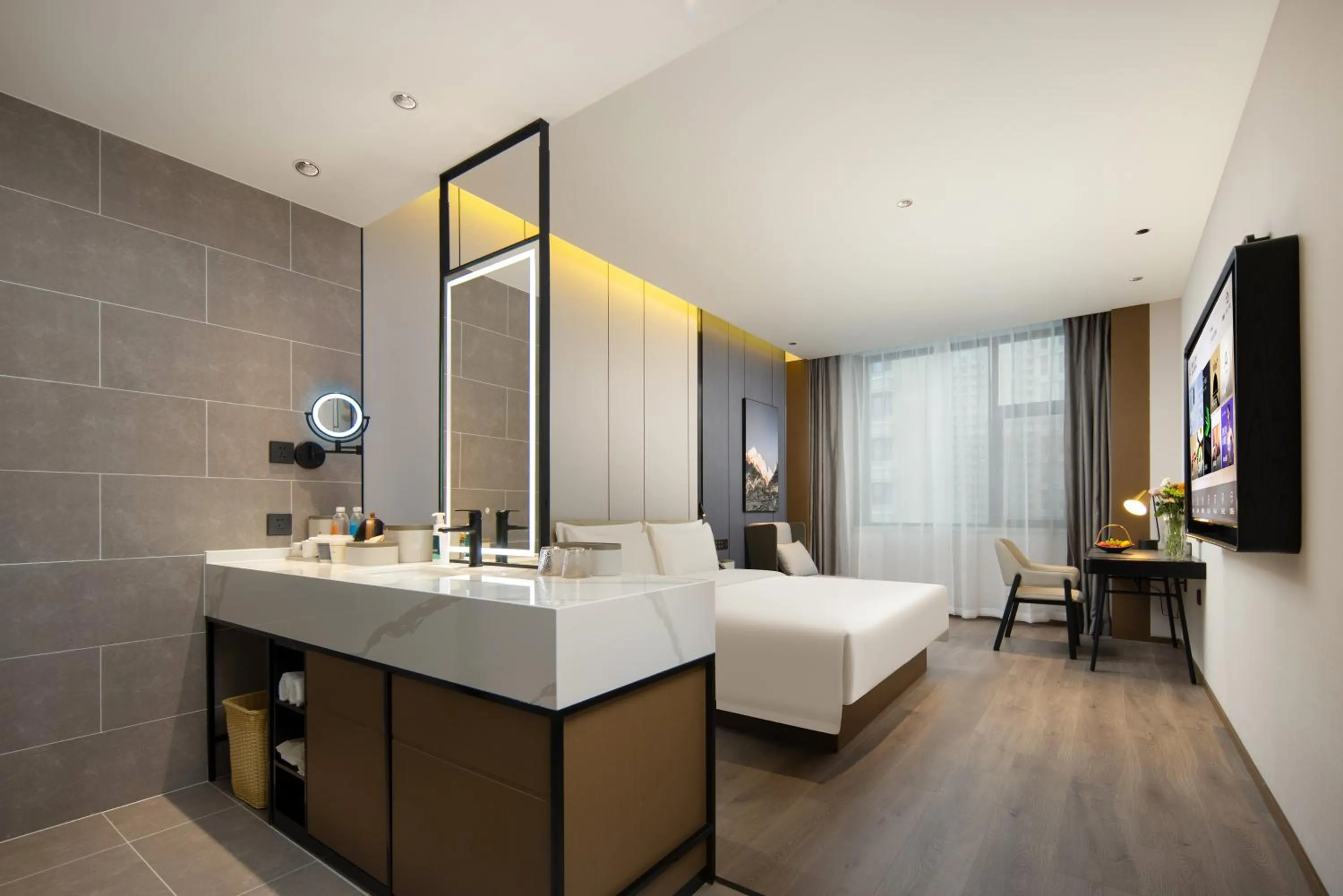 Bed in Atour Hotel Qingdao Chengyang Chunyang Road