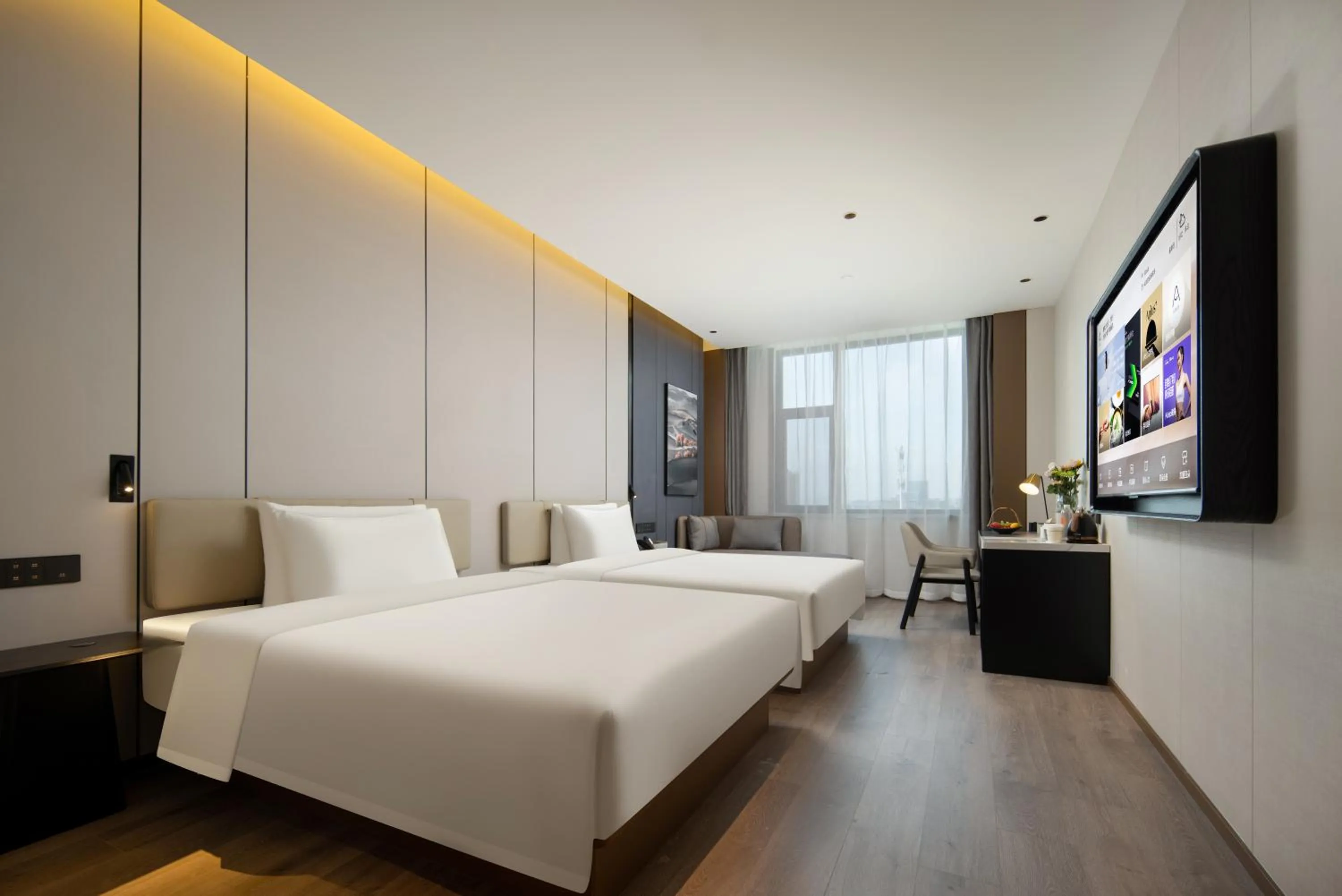 Bed in Atour Hotel Qingdao Chengyang Chunyang Road