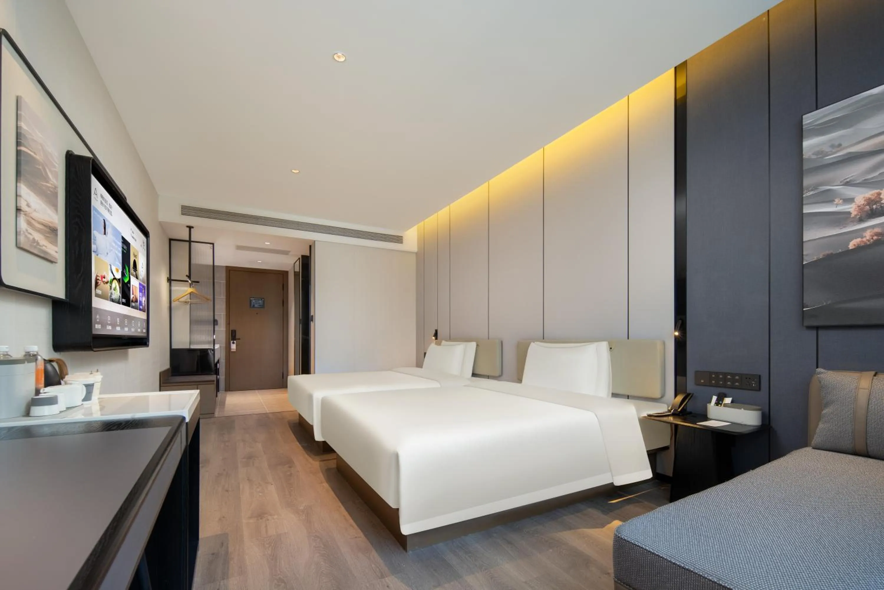 Bed in Atour Hotel Qingdao Chengyang Chunyang Road