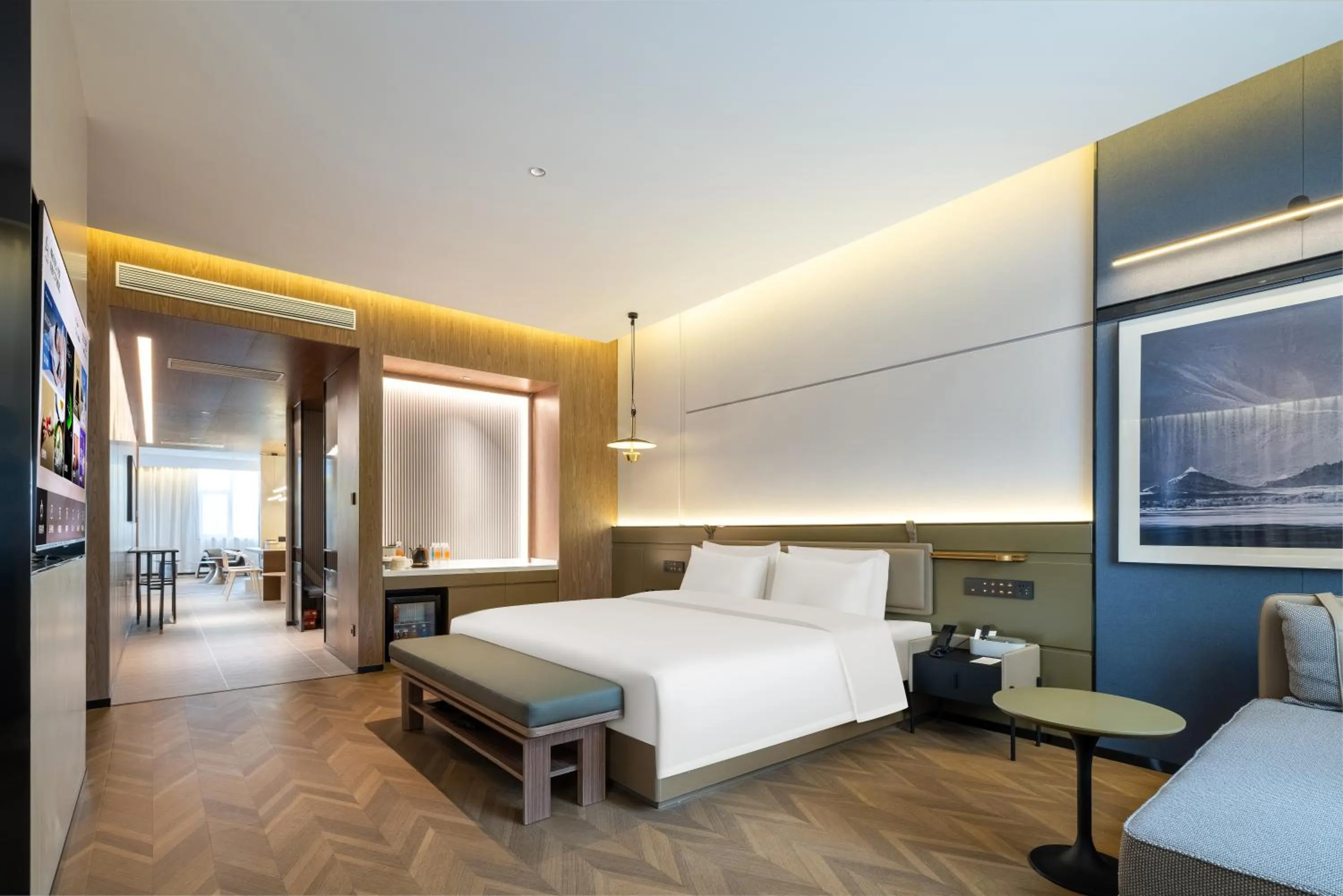 Bed in Atour Hotel Qingdao Chengyang Chunyang Road