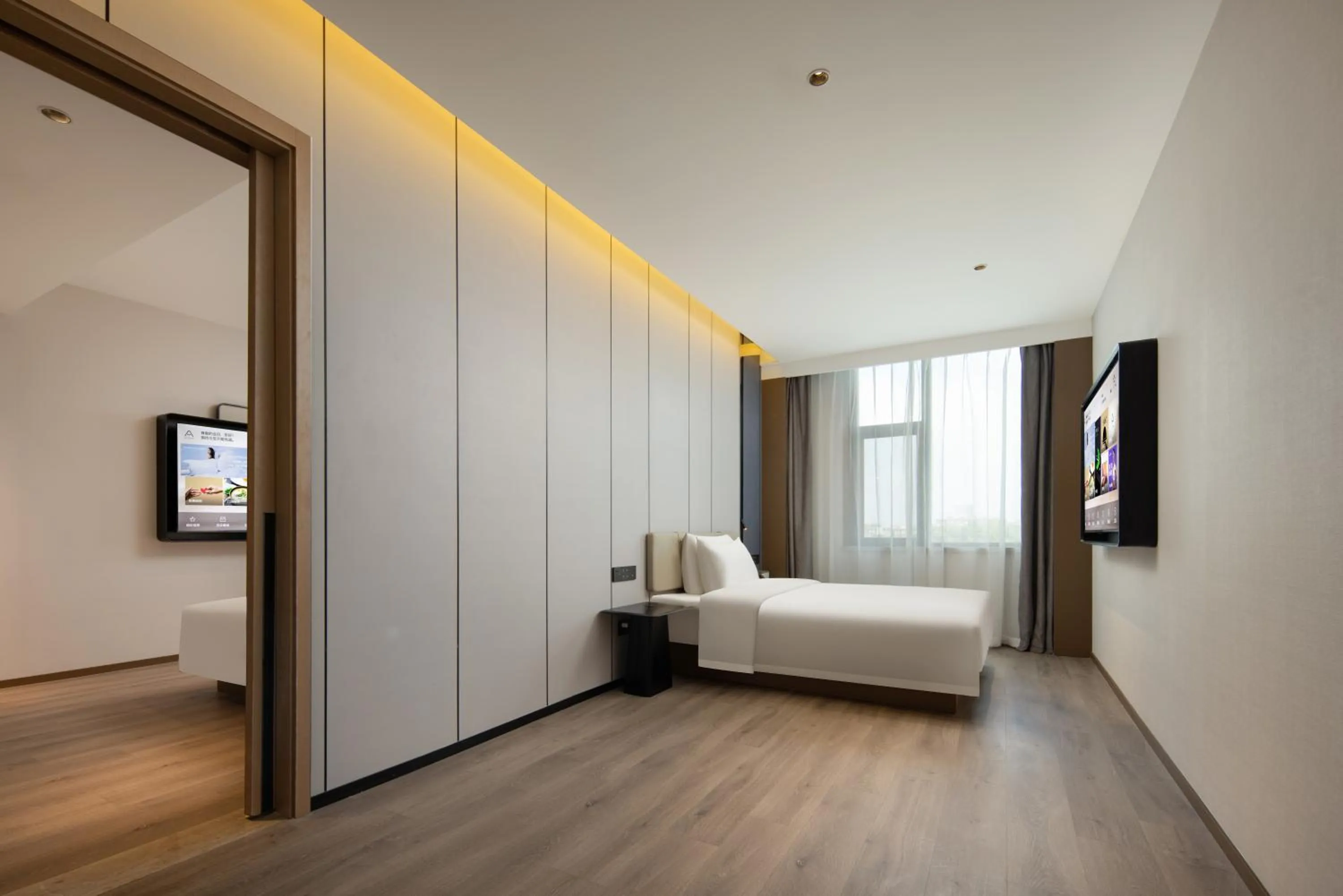 Bed in Atour Hotel Qingdao Chengyang Chunyang Road