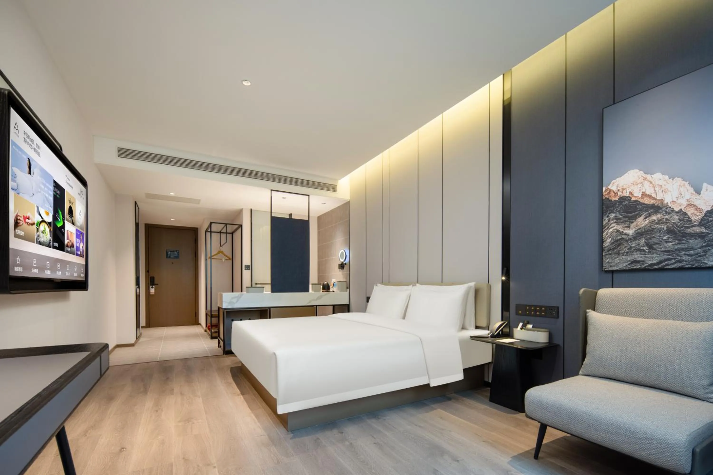 Bed in Atour Hotel Qingdao Chengyang Chunyang Road