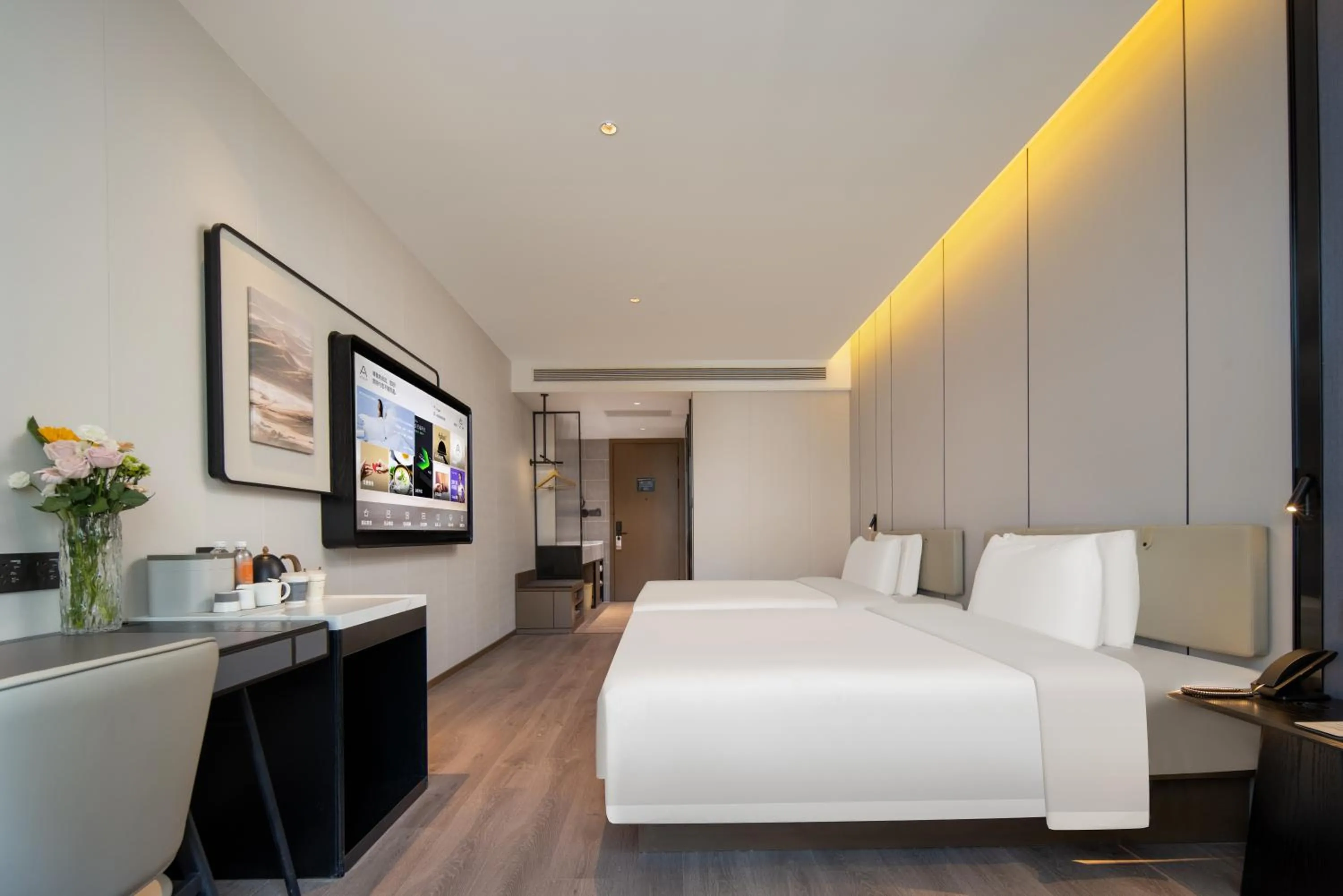 Bed in Atour Hotel Qingdao Chengyang Chunyang Road
