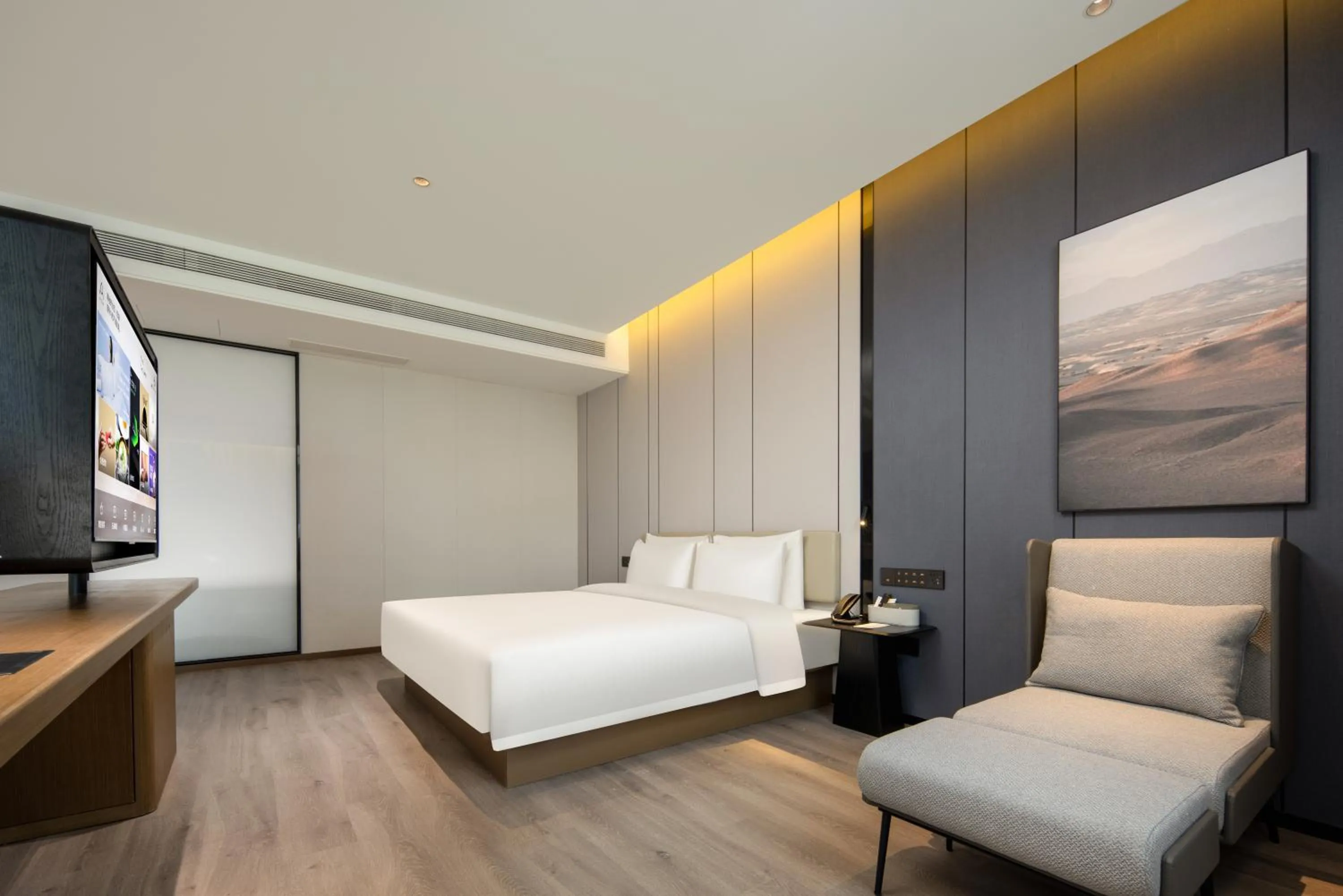 Bed in Atour Hotel Qingdao Chengyang Chunyang Road