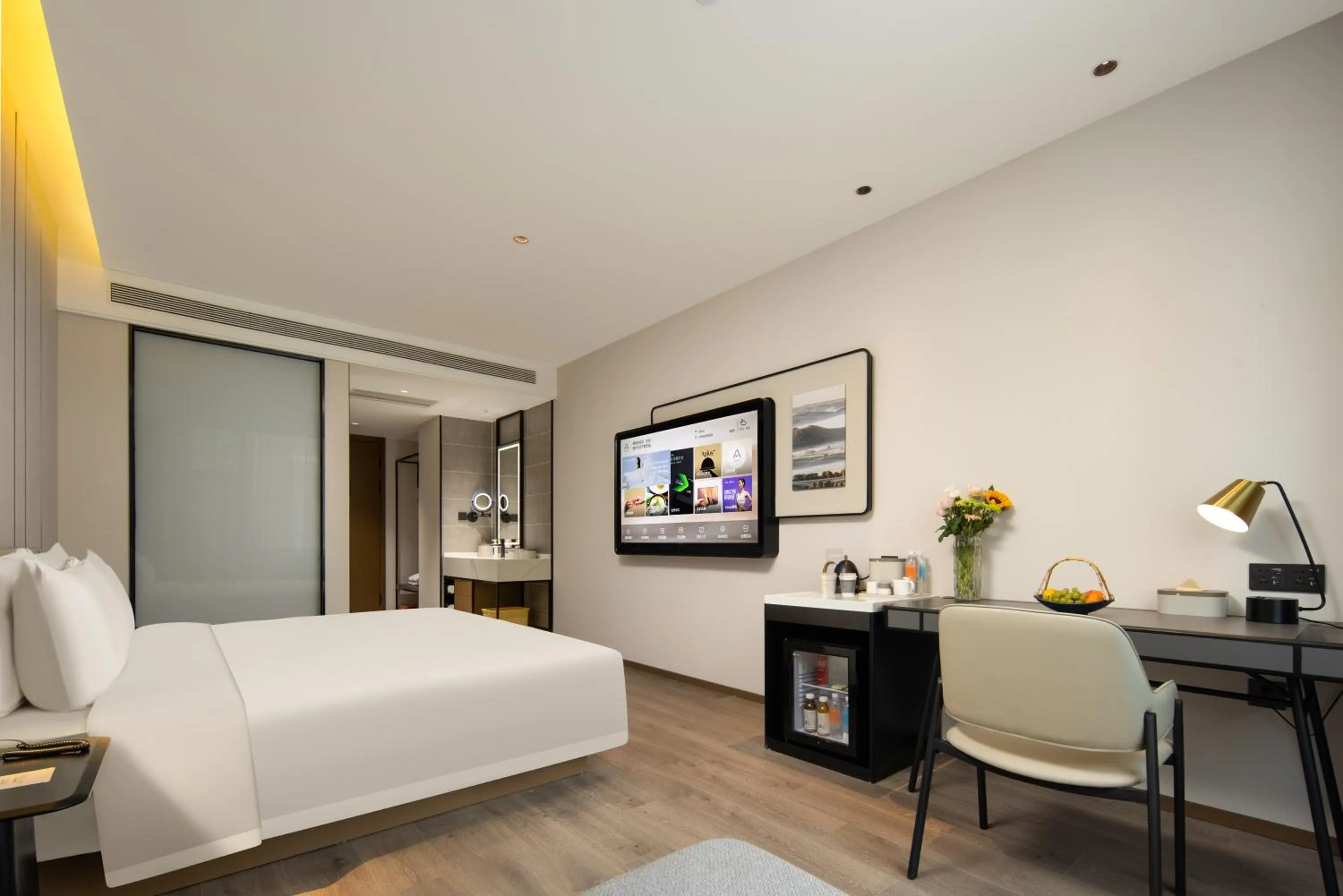 Bed in Atour Hotel Qingdao Chengyang Chunyang Road