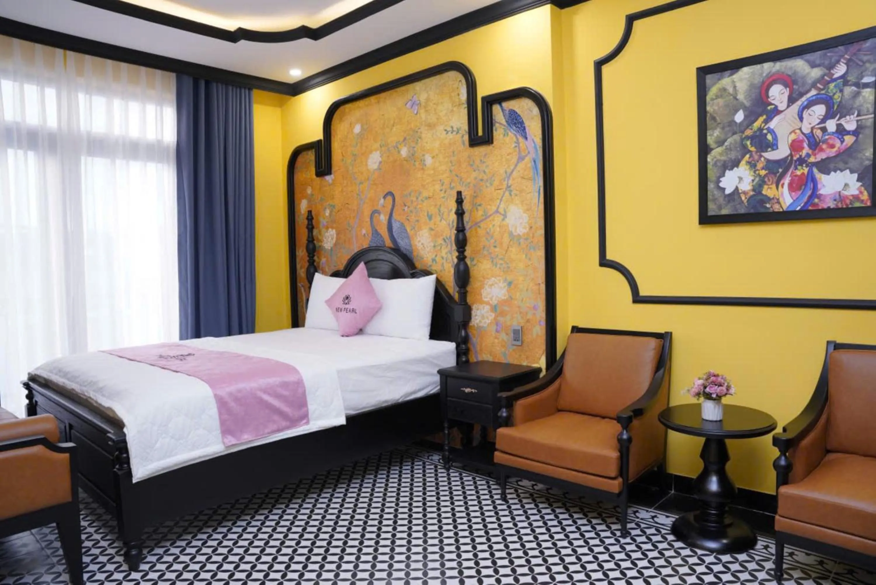 Bed in New Pearl Hotel HCM