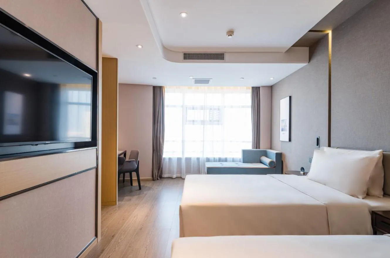 Bed in Atour Hotel Tianjin Olympic Sports Center