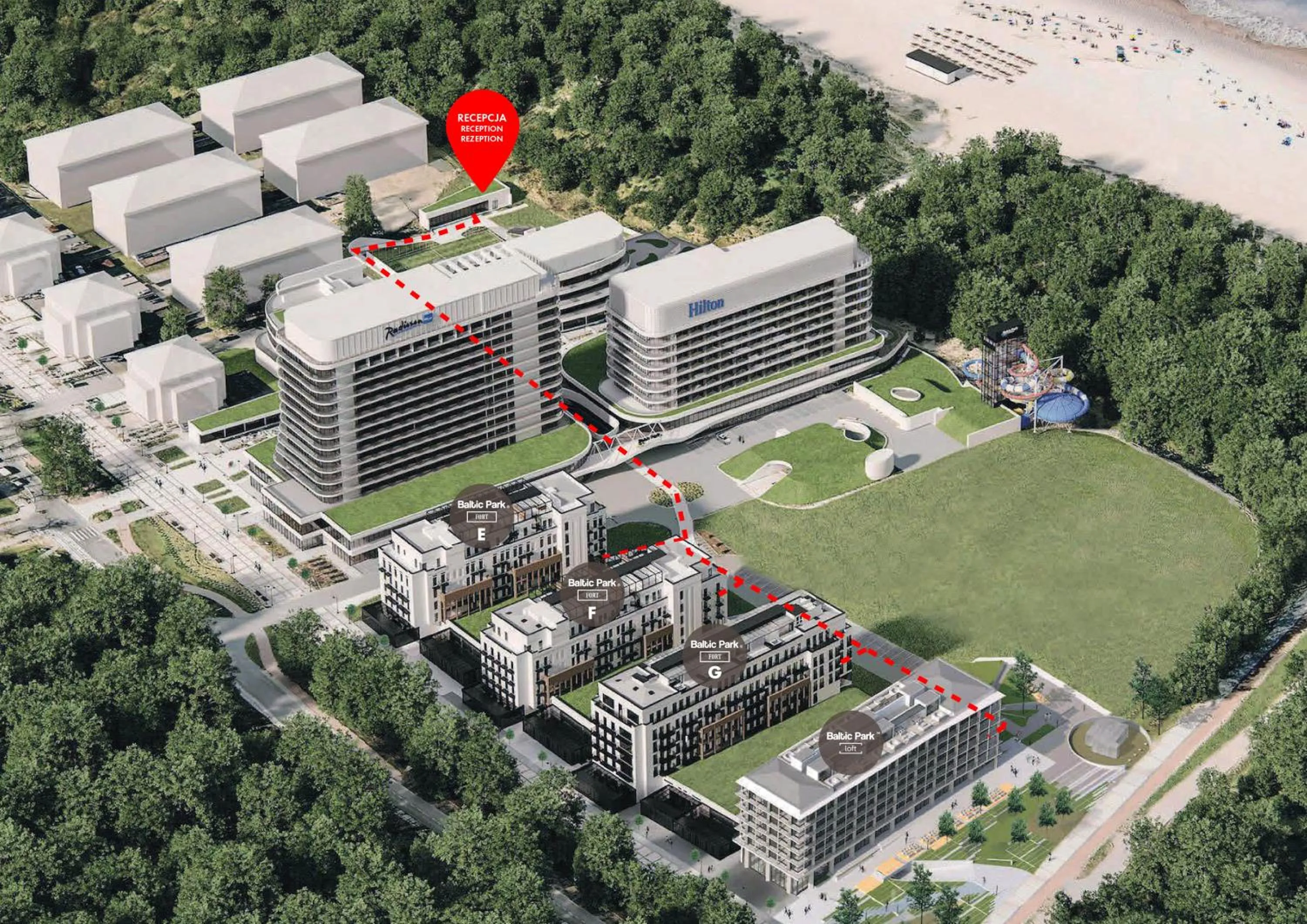 Property building in Baltic Park Molo Apartments by Zdrojowa