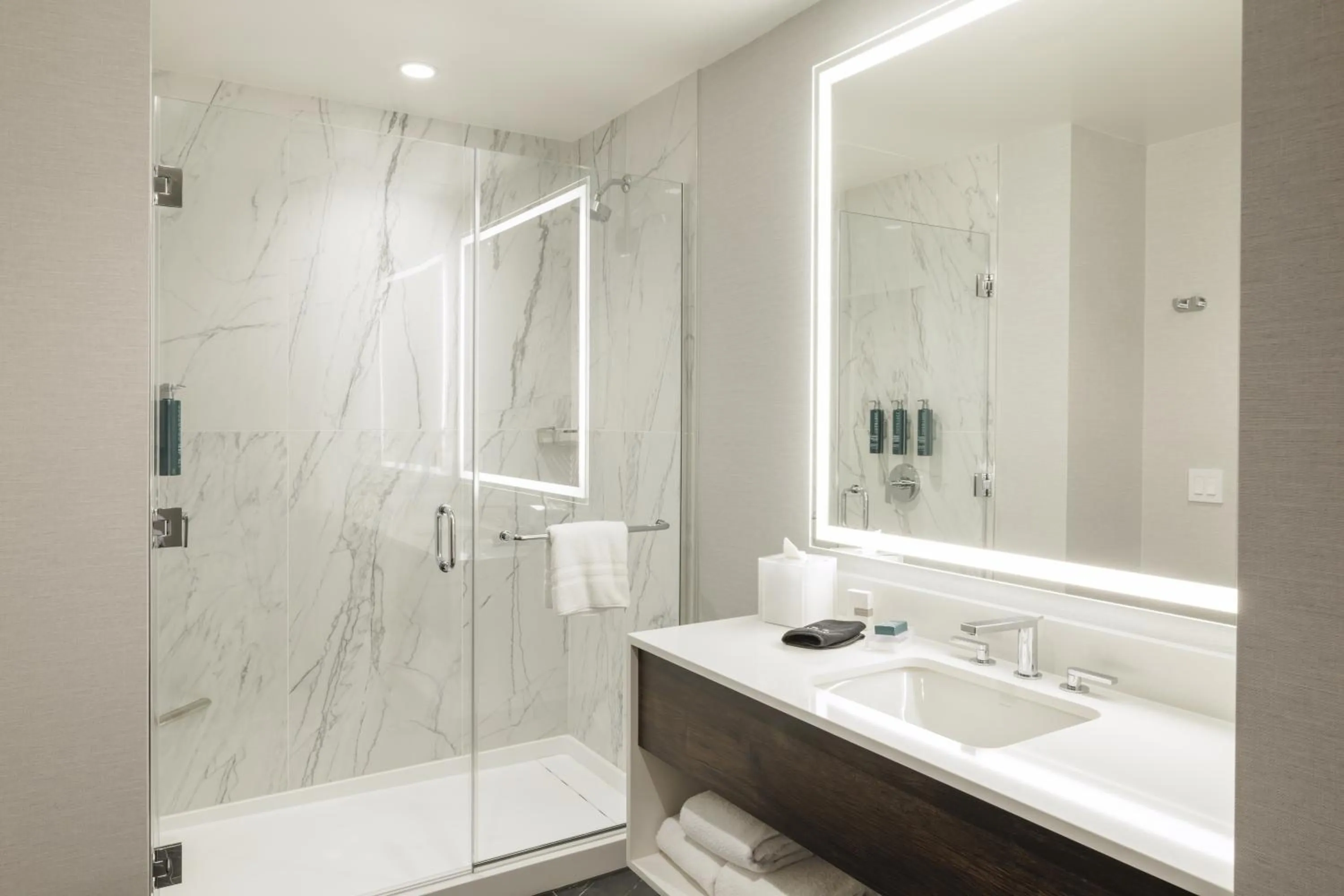 Shower in Hilton Arlington Rosslyn The Key